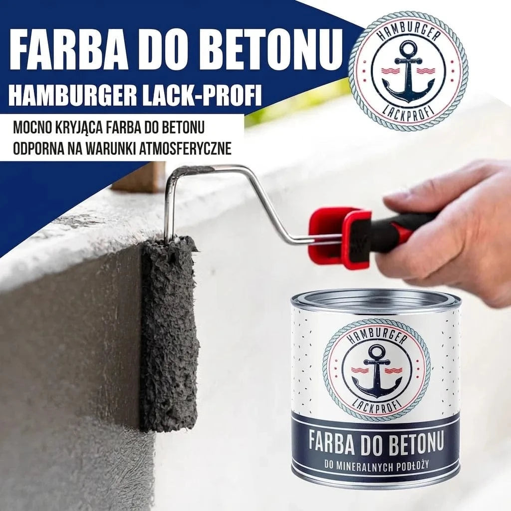 FARBENLÖWE Lacke & Beschichtungen Hamburger Lack-Profi Betonfarbe Braunbeige RAL 1011 mit Lackierset (X300) & Verdünnung (1 L) - 30% Sparangebot