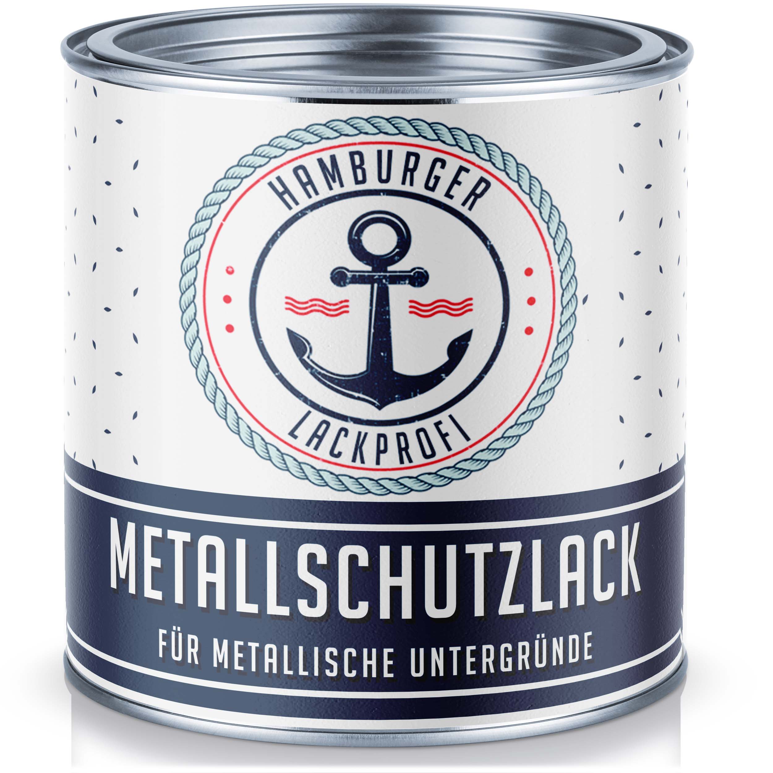 Hamburger Lack-Profi Metallschutzlack in Braungrau RAL 7013 mit Lackierset (X300) & Verdünnung (1 L) - 30% Sparangebot