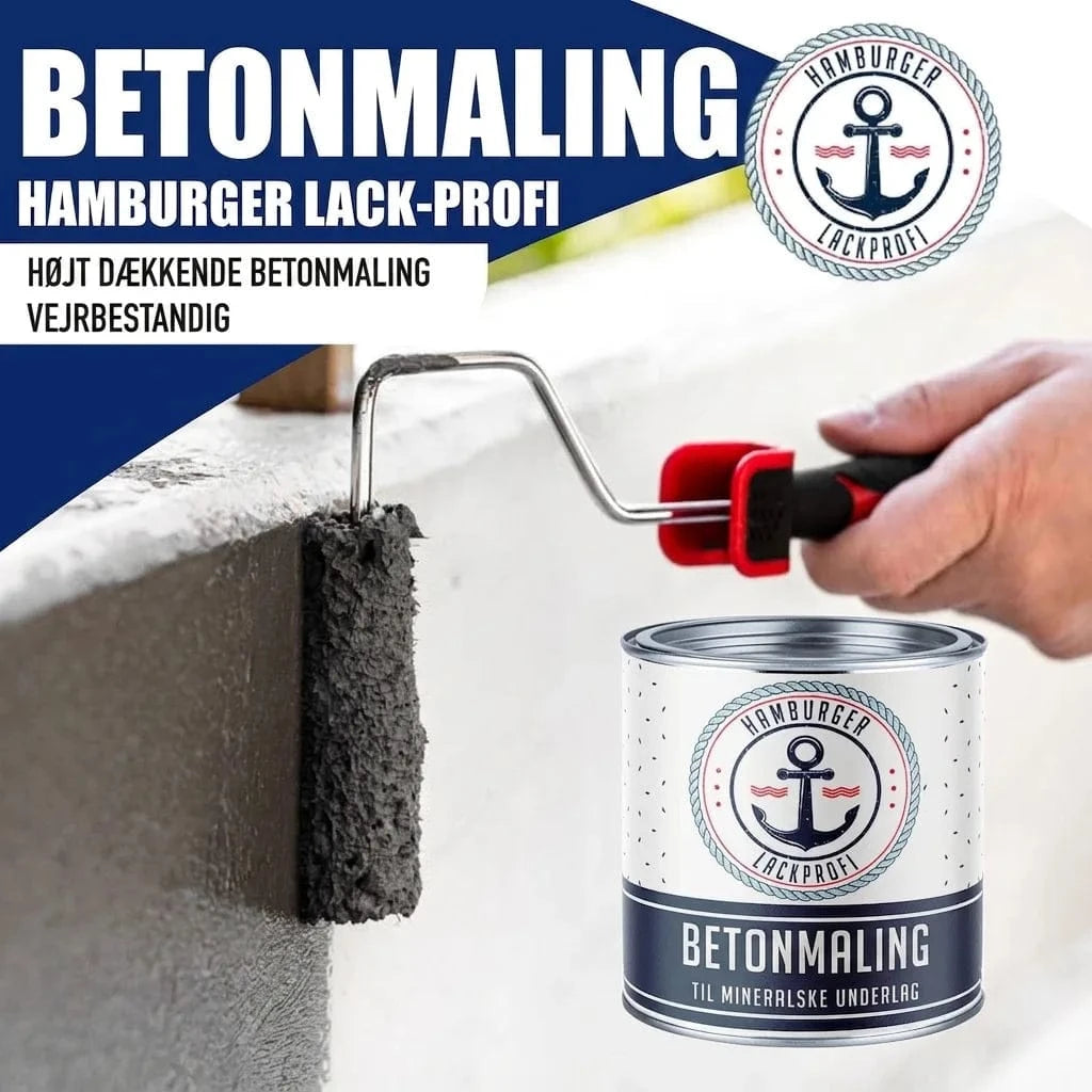FARBENLÖWE Lacke & Beschichtungen Hamburger Lack-Profi Betonfarbe Braunbeige RAL 1011 mit Lackierset (X300) & Verdünnung (1 L) - 30% Sparangebot