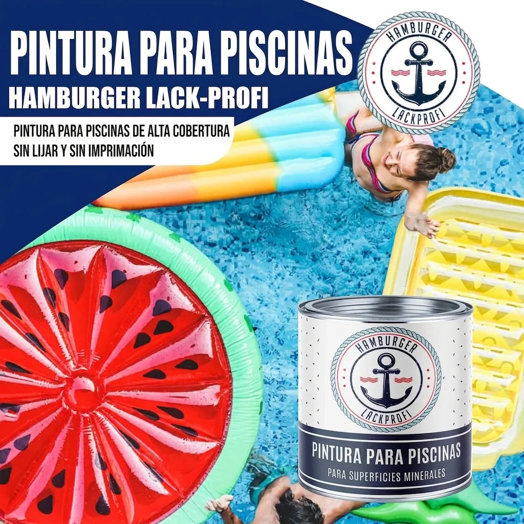 Hamburger Lack-Profi Schwimmbeckenfarbe Taubenblau RAL 5014 - hochdeckende Poolfarbe