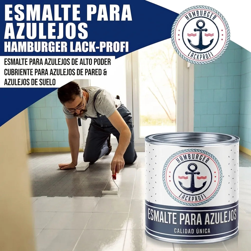 Hamburger Lack-Profi Fliesenlack Lachsrot RAL 3022 - hochdeckende Fliesenfarbe Rot - Hamburger Lack-Profi