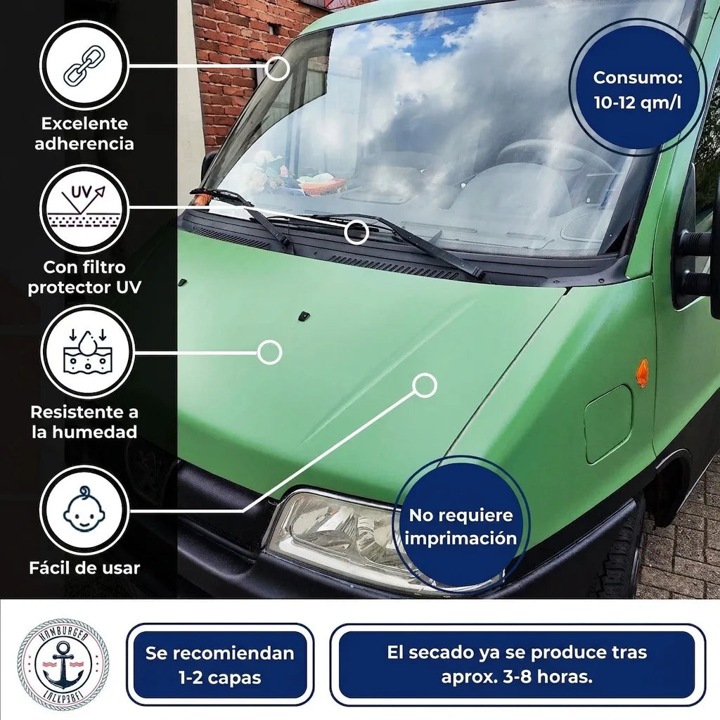 Hamburger Lack-Profi 2K Autolack Blutorange RAL 2002 - hochdeckend & rostschützend - Hamburger Lack-Profi
