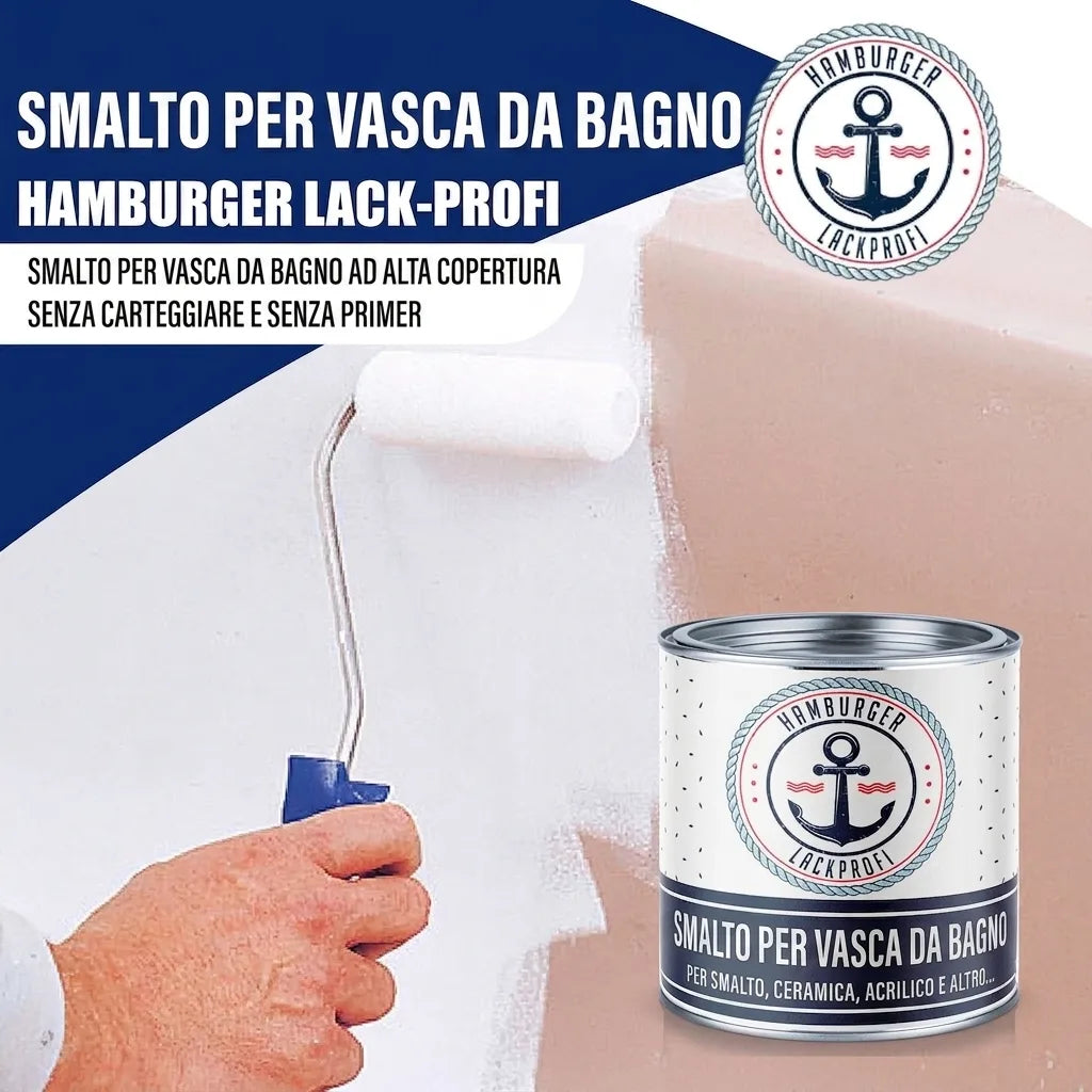 Hamburger Lack-Profi 2K Badewannenlack Grüngrau RAL 7009 - Glänzend / Seidenmatt / Matt