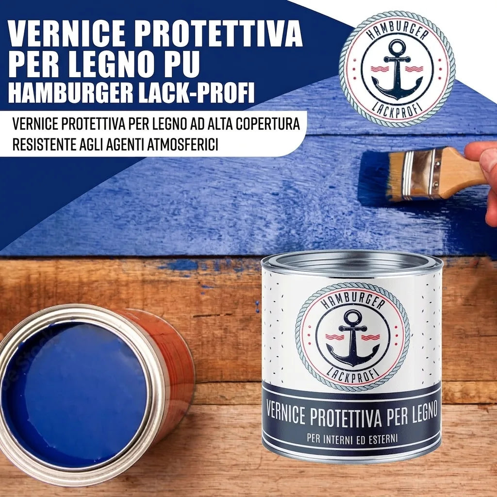 PU Holzschutzfarbe RAL 5015 Himmelblau - Wetterschutzfarbe