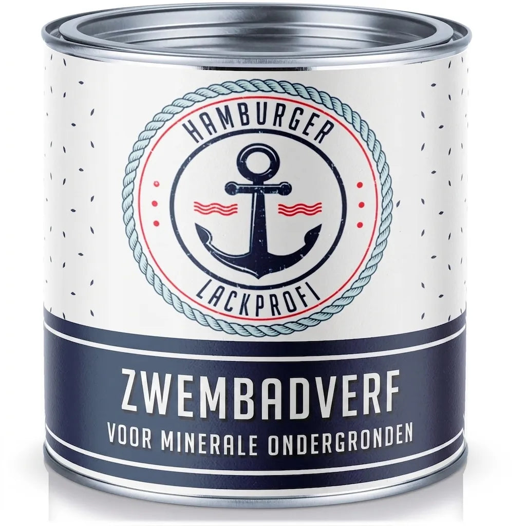 Hamburger Lack-Profi Schwimmbeckenfarbe Poolfarbe in Dahliengelb RAL 1033 mit Lackierset (X300) & Verdünnung (1 L) - 30% Sparangebot