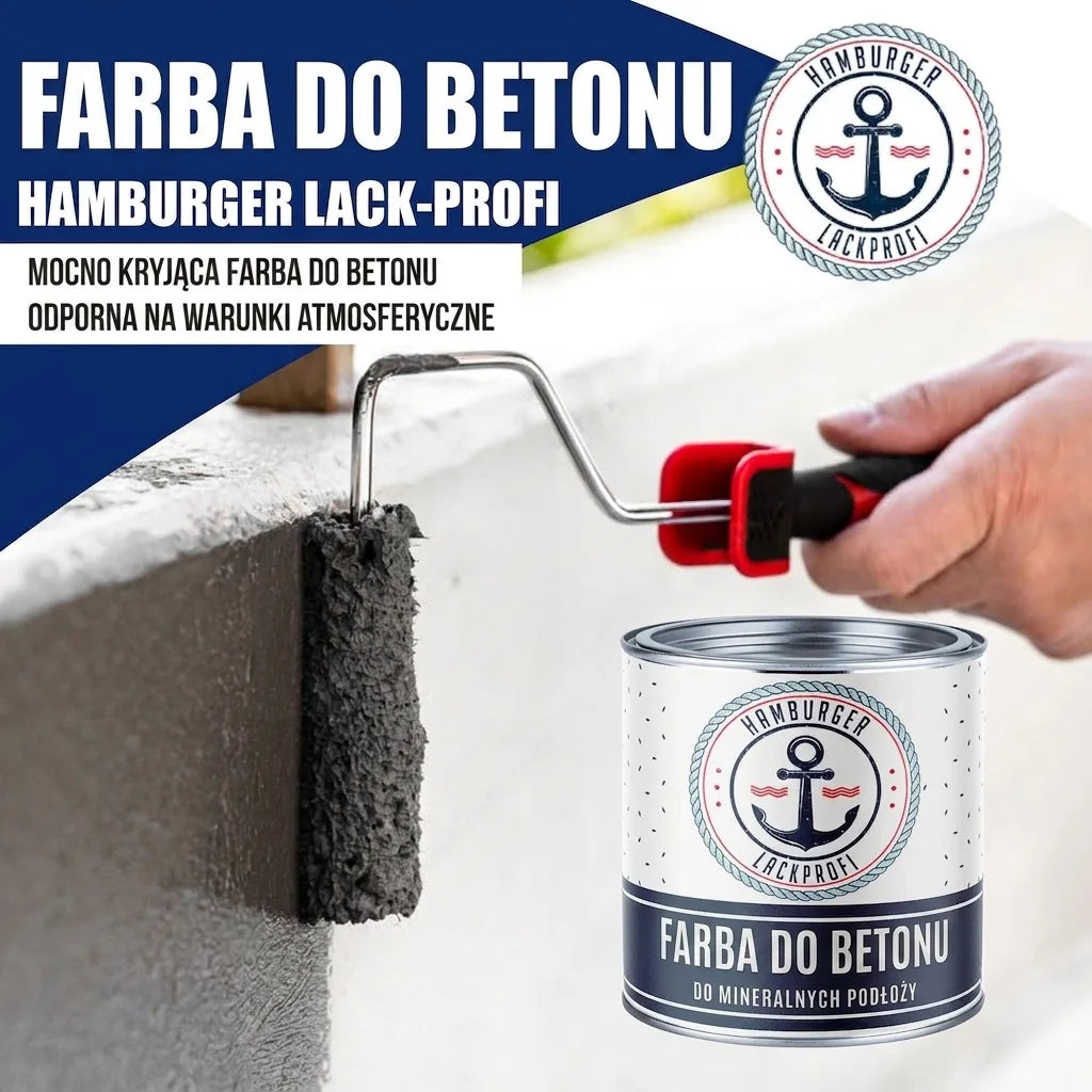 Hamburger Lack-Profi Betonfarbe Olivgrün RAL 6003 - hochdeckende Fassadenfarbe