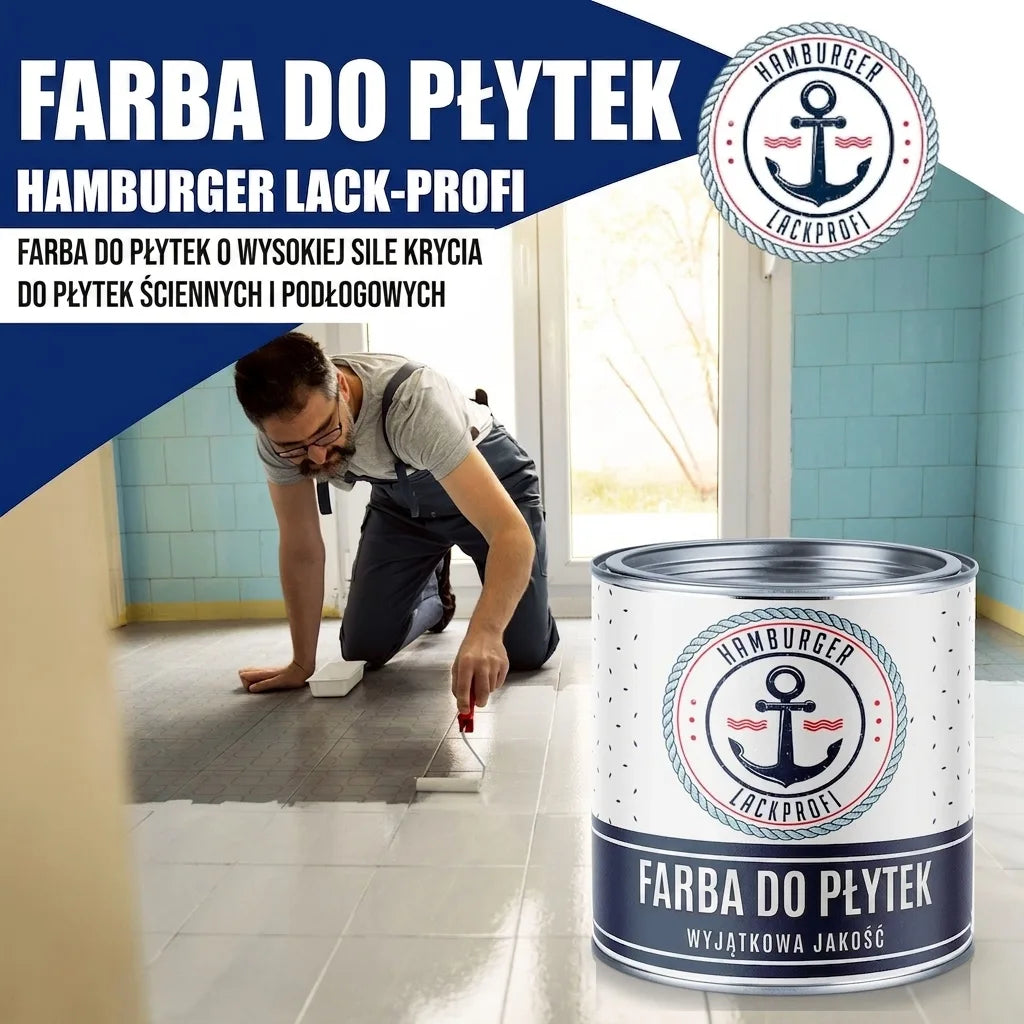 Hamburger Lack-Profi Fliesenlack Grauoliv RAL 6006 - hochdeckende Fliesenfarbe Grün - Hamburger Lack-Profi