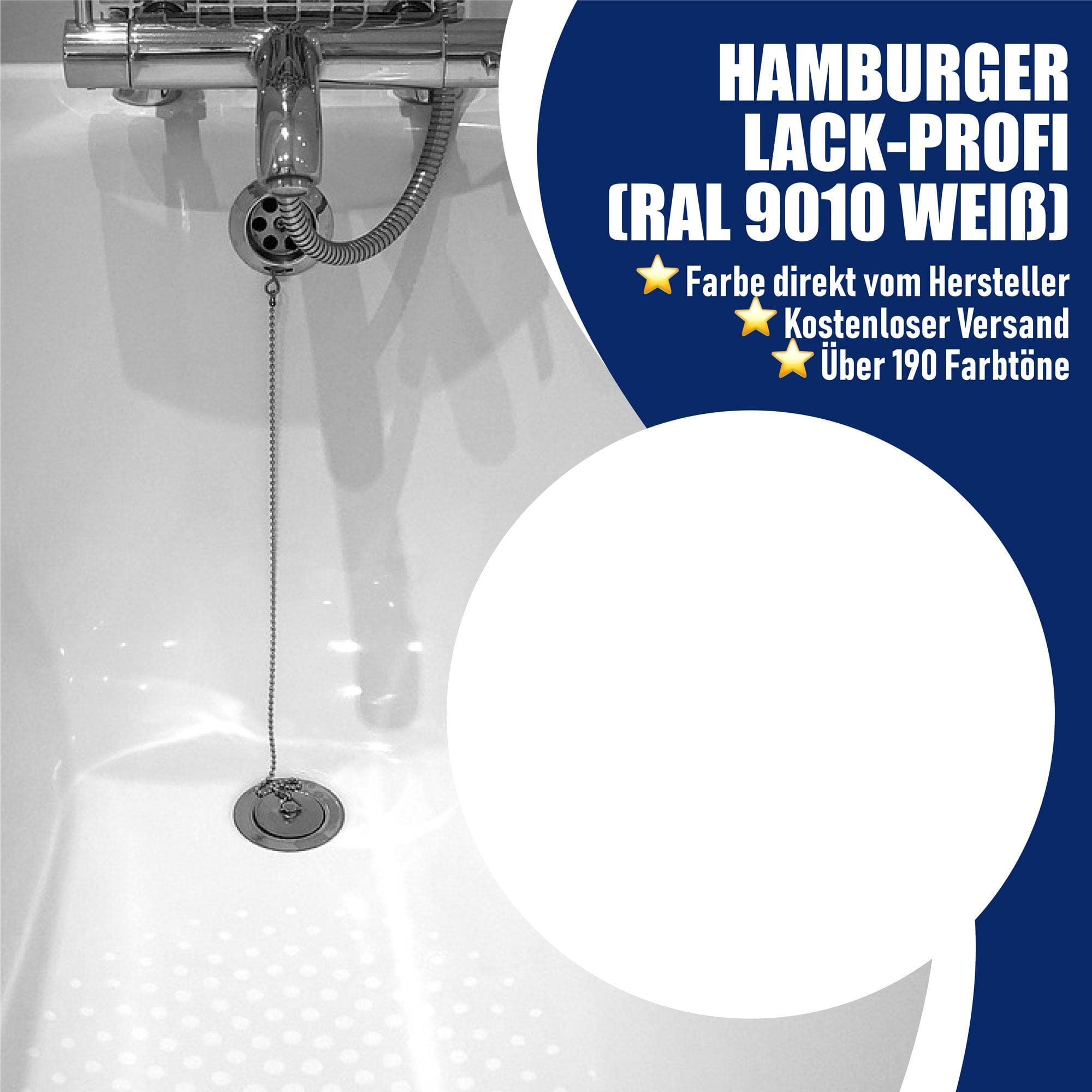 Hamburger Lack-Profi Badewannenlack Hamburger Lack-Profi 2K Badewannenlack Rehbraun RAL 8007 - Glänzend / Seidenmatt / Matt