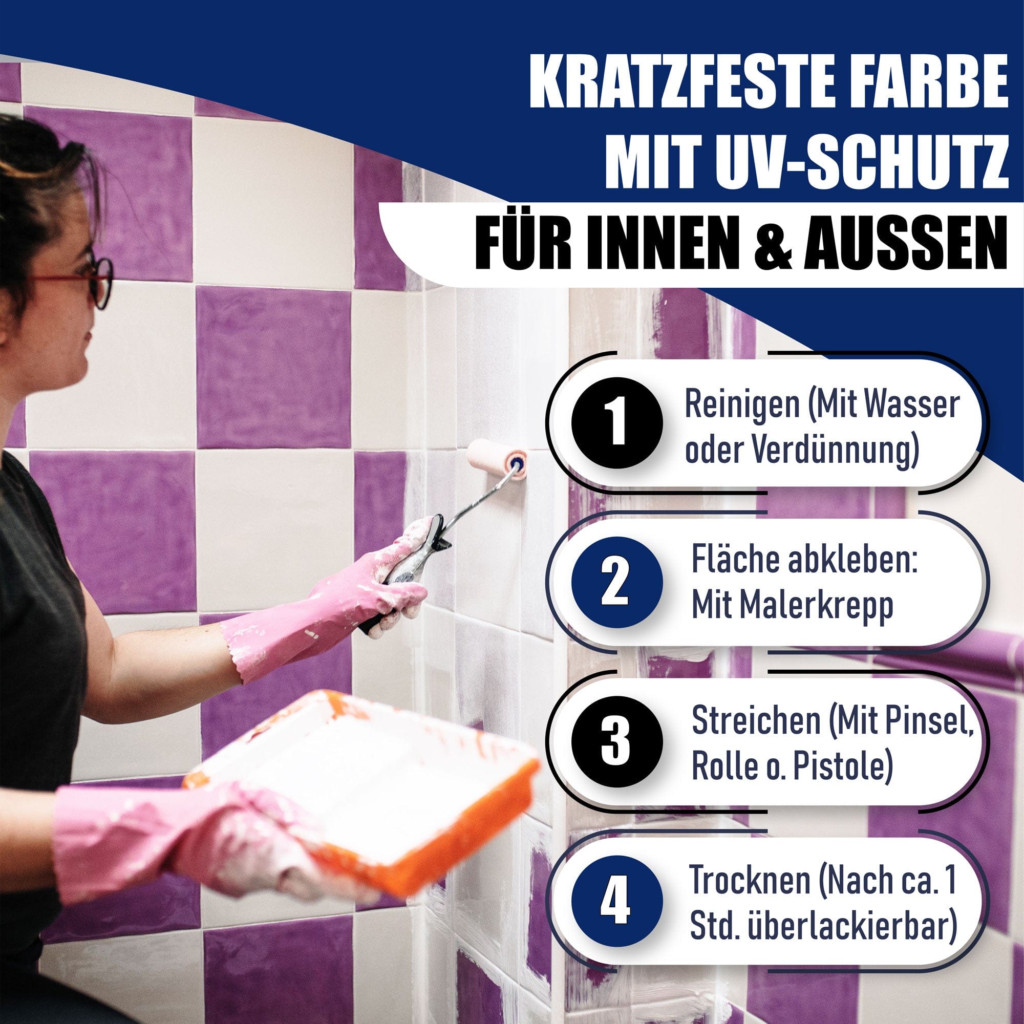 Hamburger Lack-Profi Hamburger Lack-Profi Fliesenlack Olivbraun RAL 8008 - hochdeckende Fliesenfarbe Braun