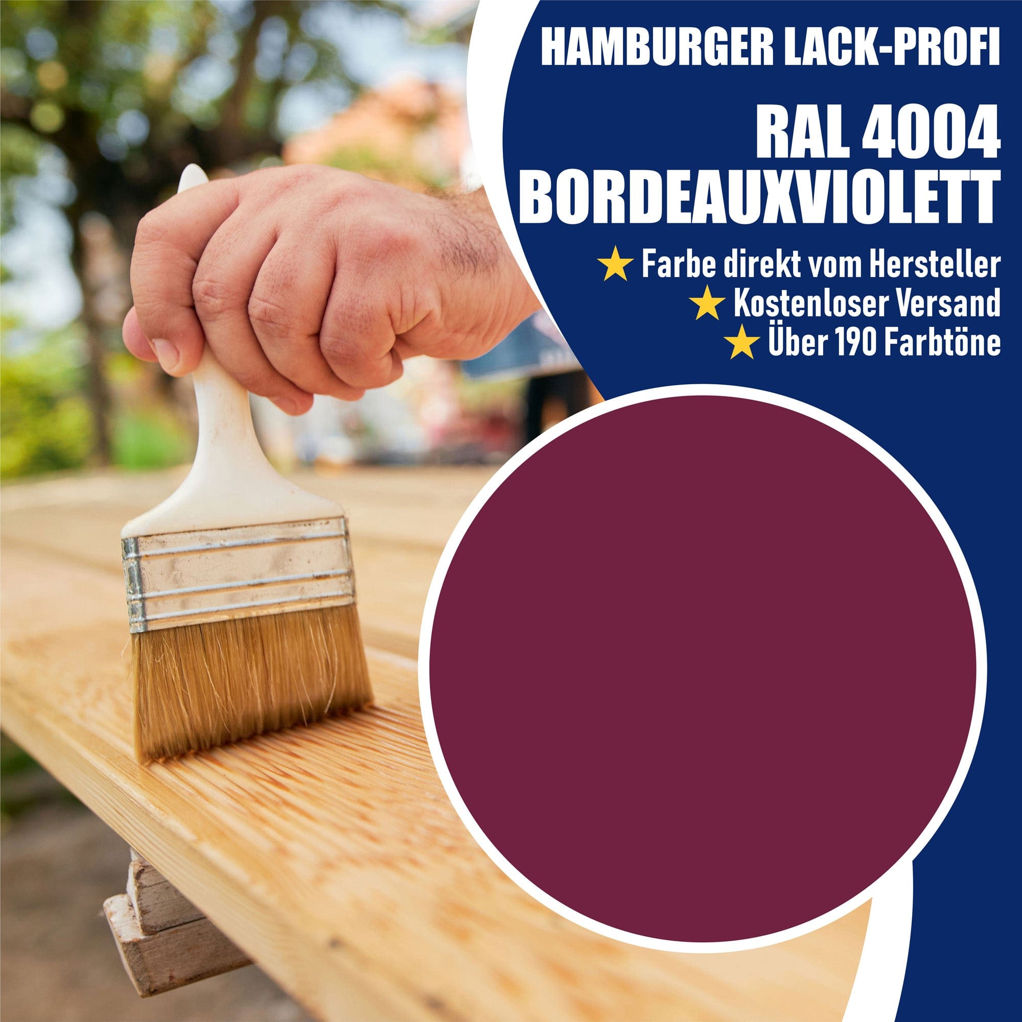 Hamburger Lack-Profi Lacke & Beschichtungen Hamburger Lack-Profi Bootslack Bordeauxviolett RAL 4004