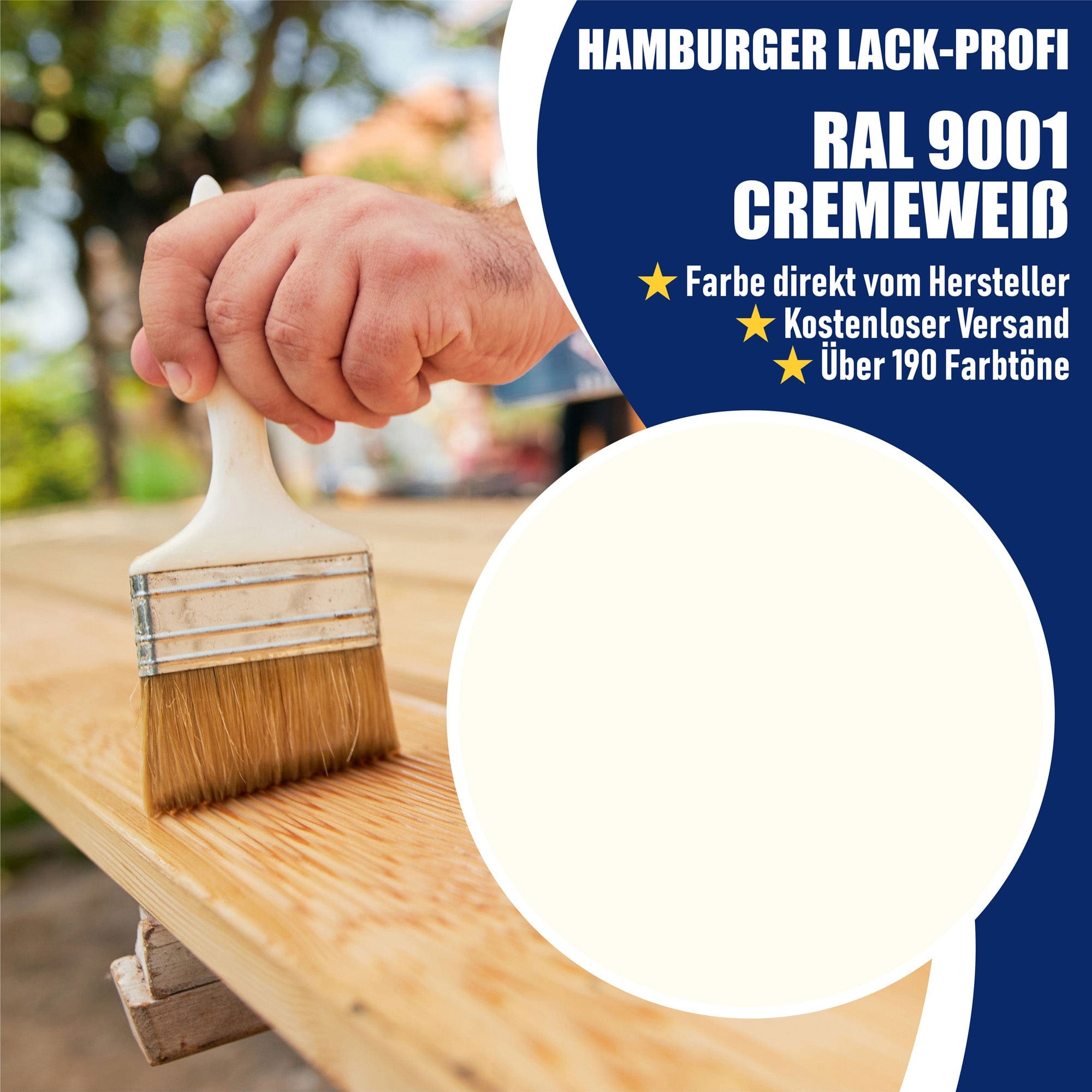 Hamburger Lack-Profi Lacke & Beschichtungen Hamburger Lack-Profi Bootslack Cremeweiß RAL 9001