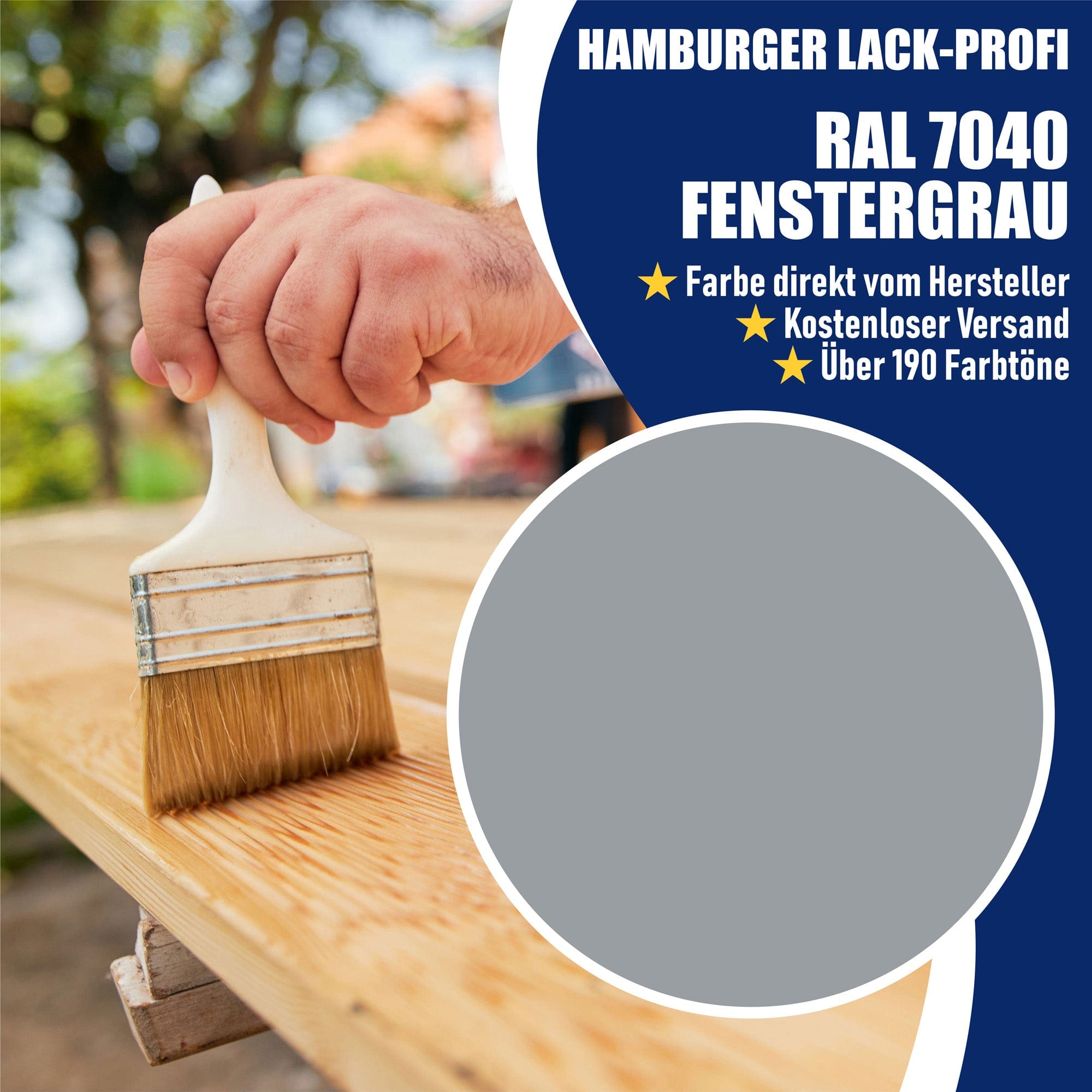 Hamburger Lack-Profi Lacke & Beschichtungen Hamburger Lack-Profi Bootslack Fenstergrau RAL 7040
