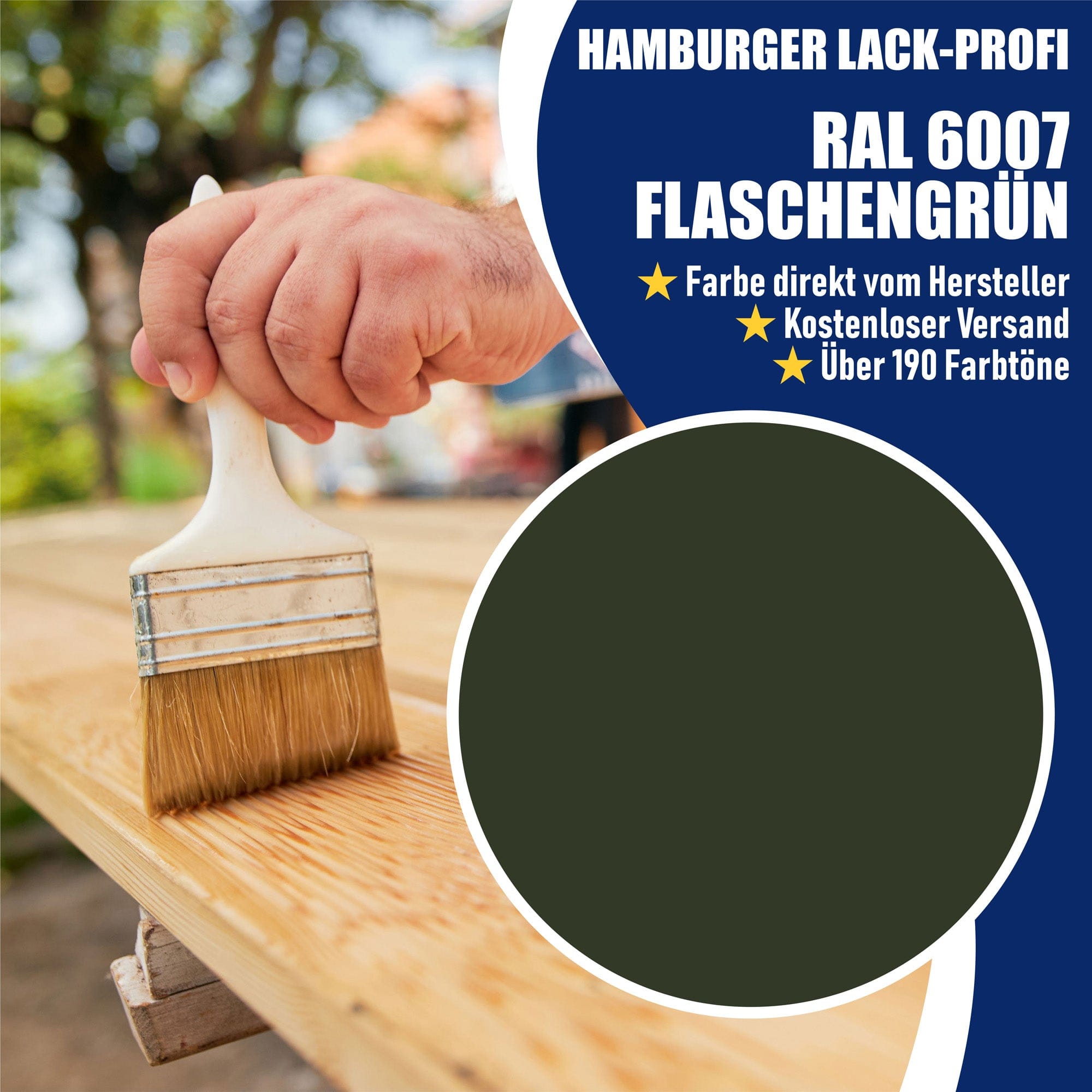 Hamburger Lack-Profi Lacke & Beschichtungen Hamburger Lack-Profi Bootslack Flaschengrün RAL 6007