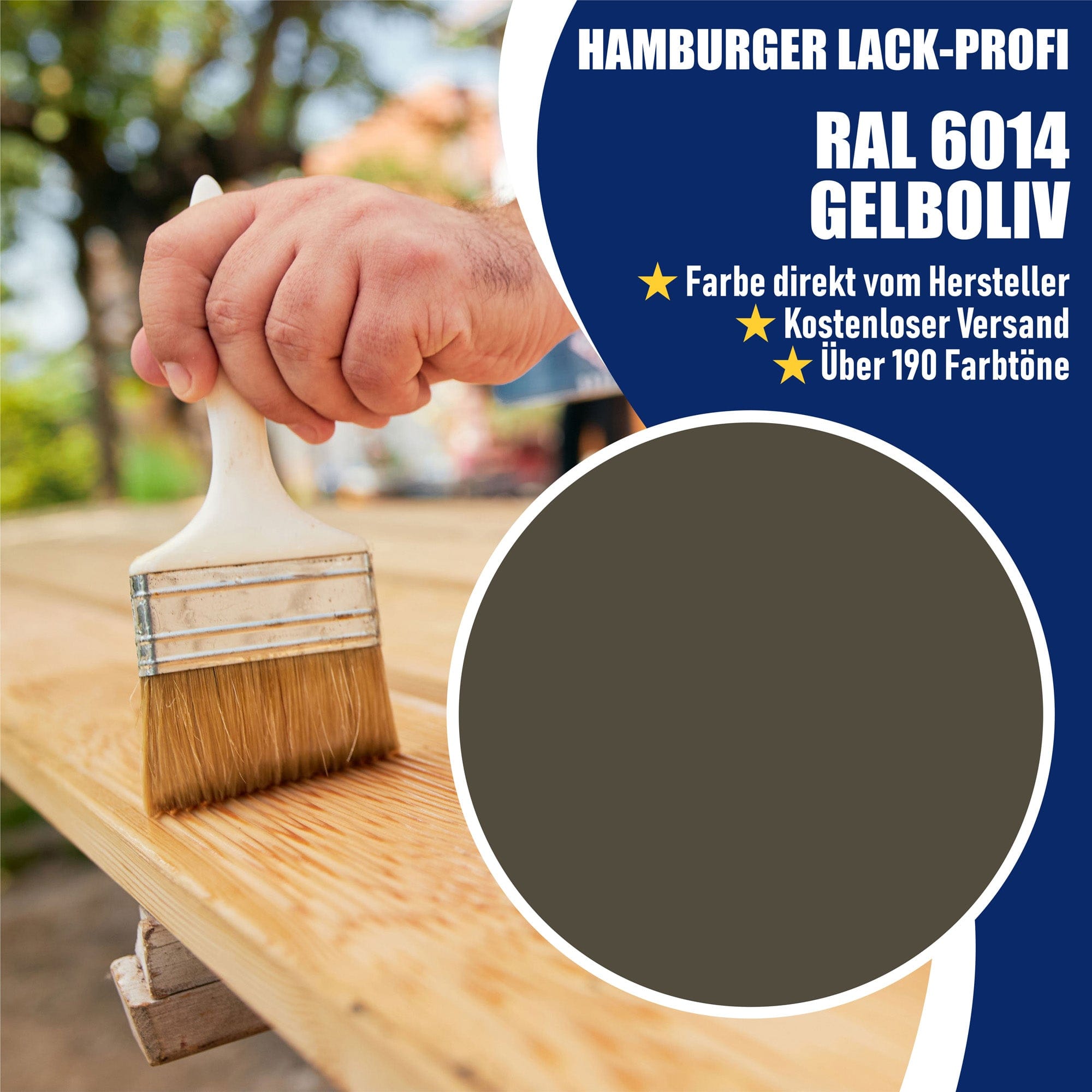 Hamburger Lack-Profi Lacke & Beschichtungen Hamburger Lack-Profi Bootslack Gelboliv RAL 6014