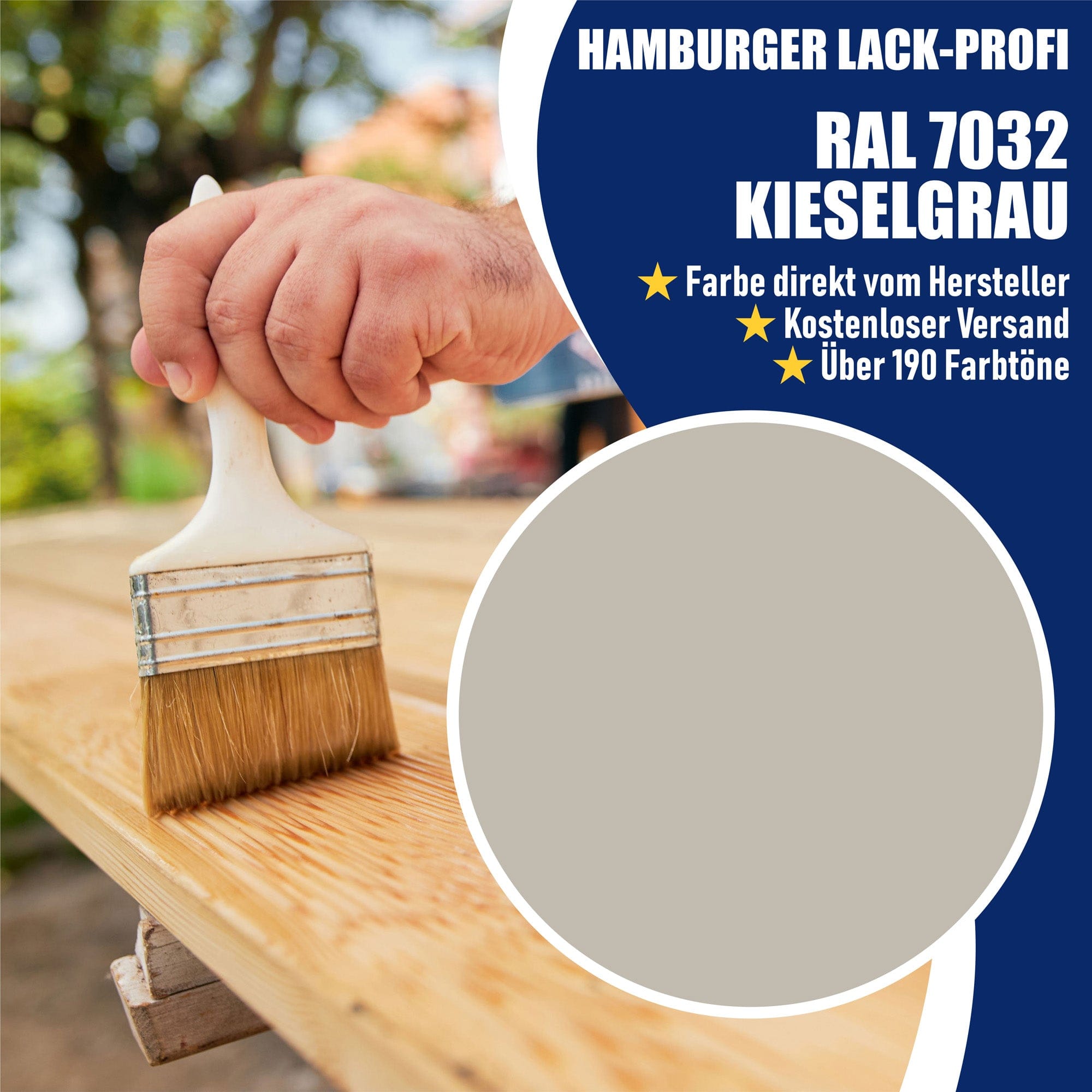 Hamburger Lack-Profi Lacke & Beschichtungen Hamburger Lack-Profi Bootslack Kieselgrau RAL 7032