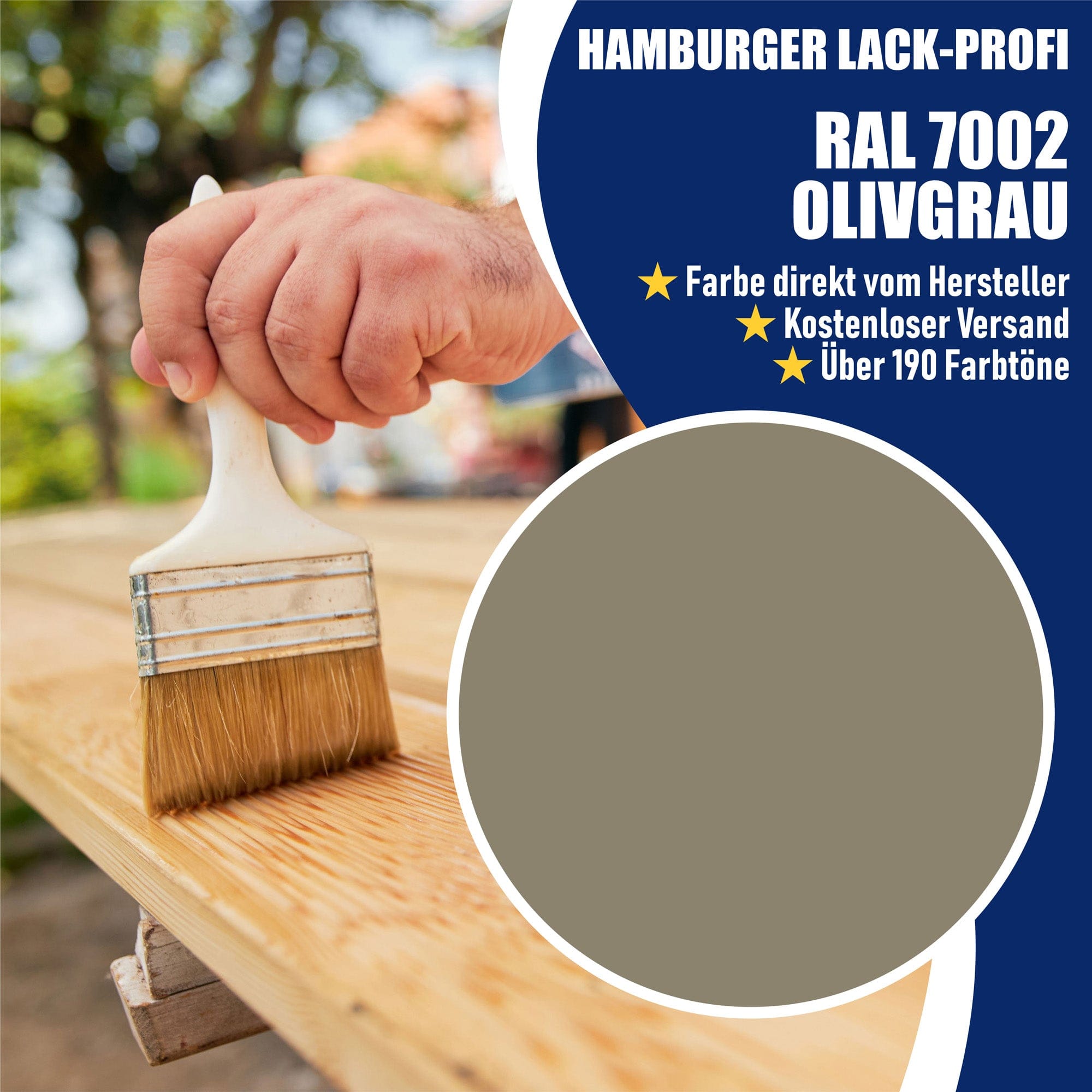 Hamburger Lack-Profi Lacke & Beschichtungen Hamburger Lack-Profi Bootslack Olivgrau RAL 7002