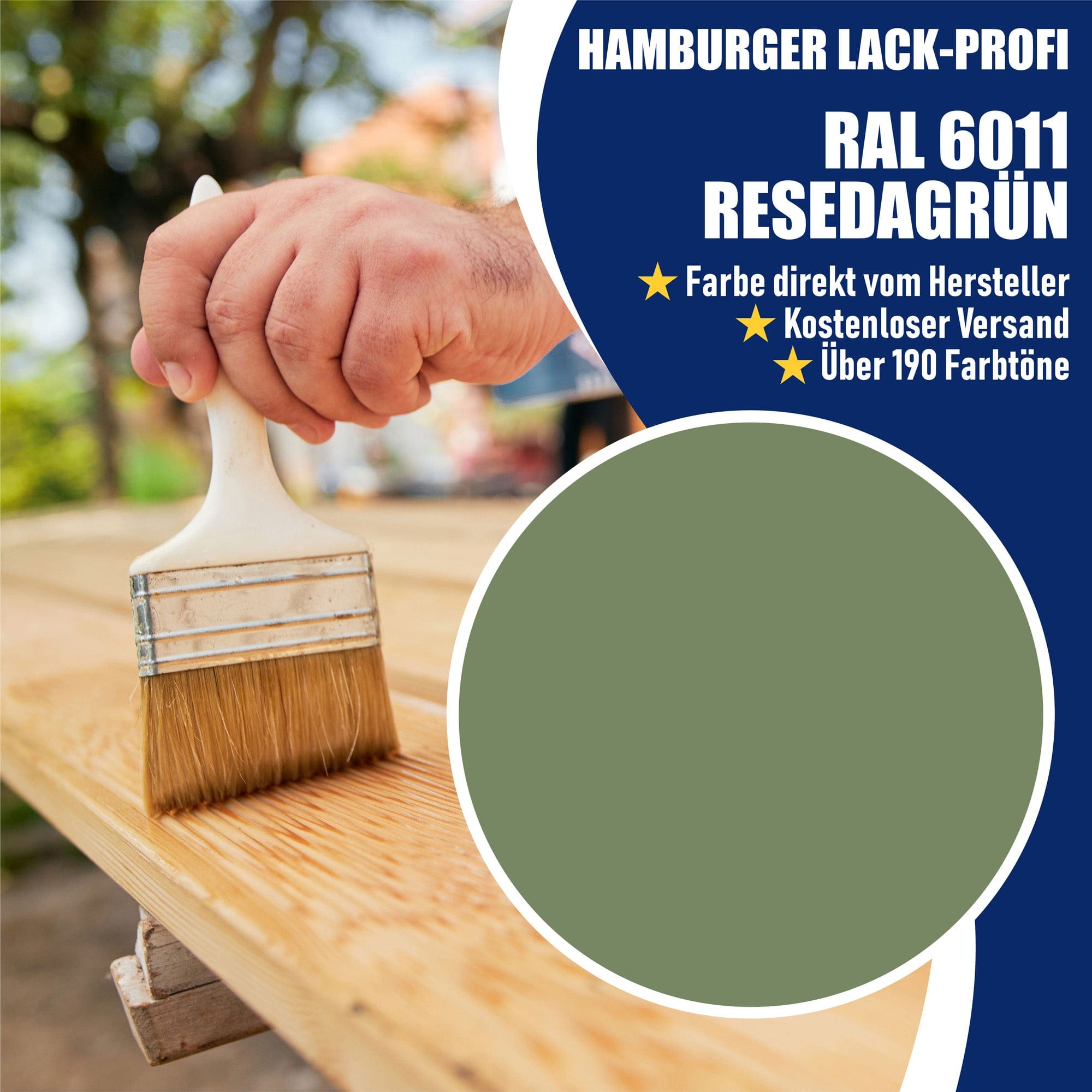 Hamburger Lack-Profi Lacke & Beschichtungen Hamburger Lack-Profi Bootslack Resedagrün RAL 6011