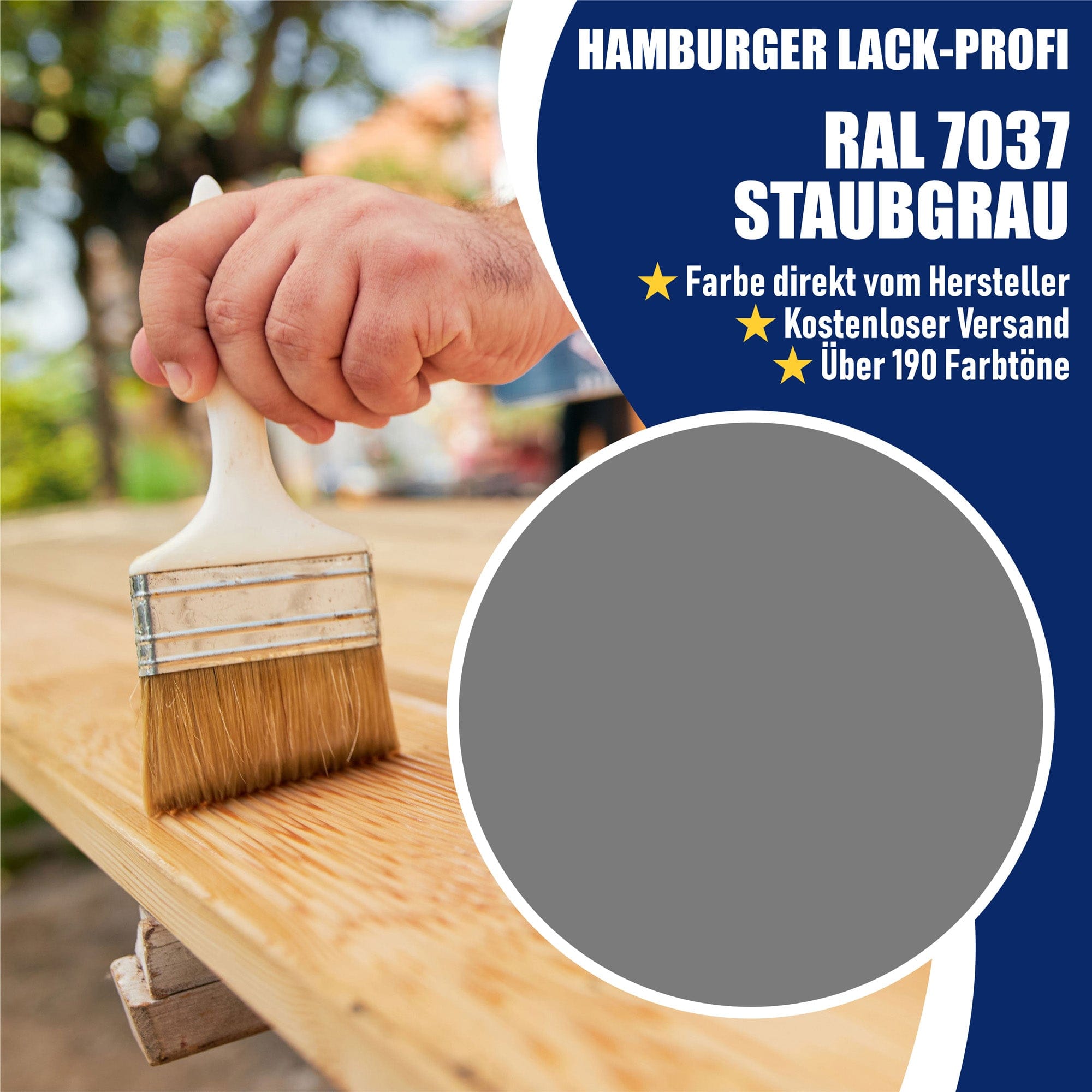 Hamburger Lack-Profi Lacke & Beschichtungen Hamburger Lack-Profi Bootslack Staubgrau RAL 7037