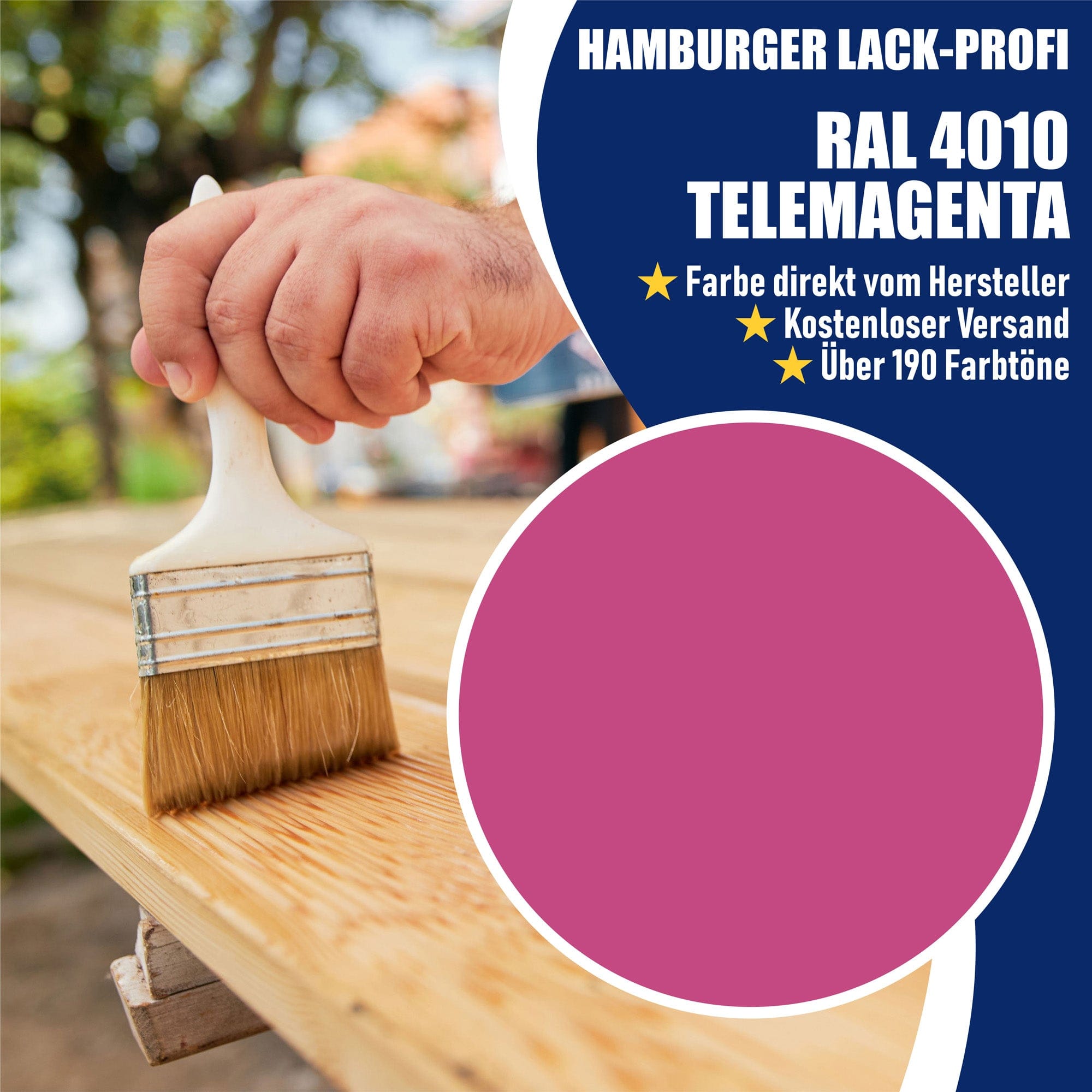 Hamburger Lack-Profi Lacke & Beschichtungen Hamburger Lack-Profi Bootslack Telemagenta RAL 4010