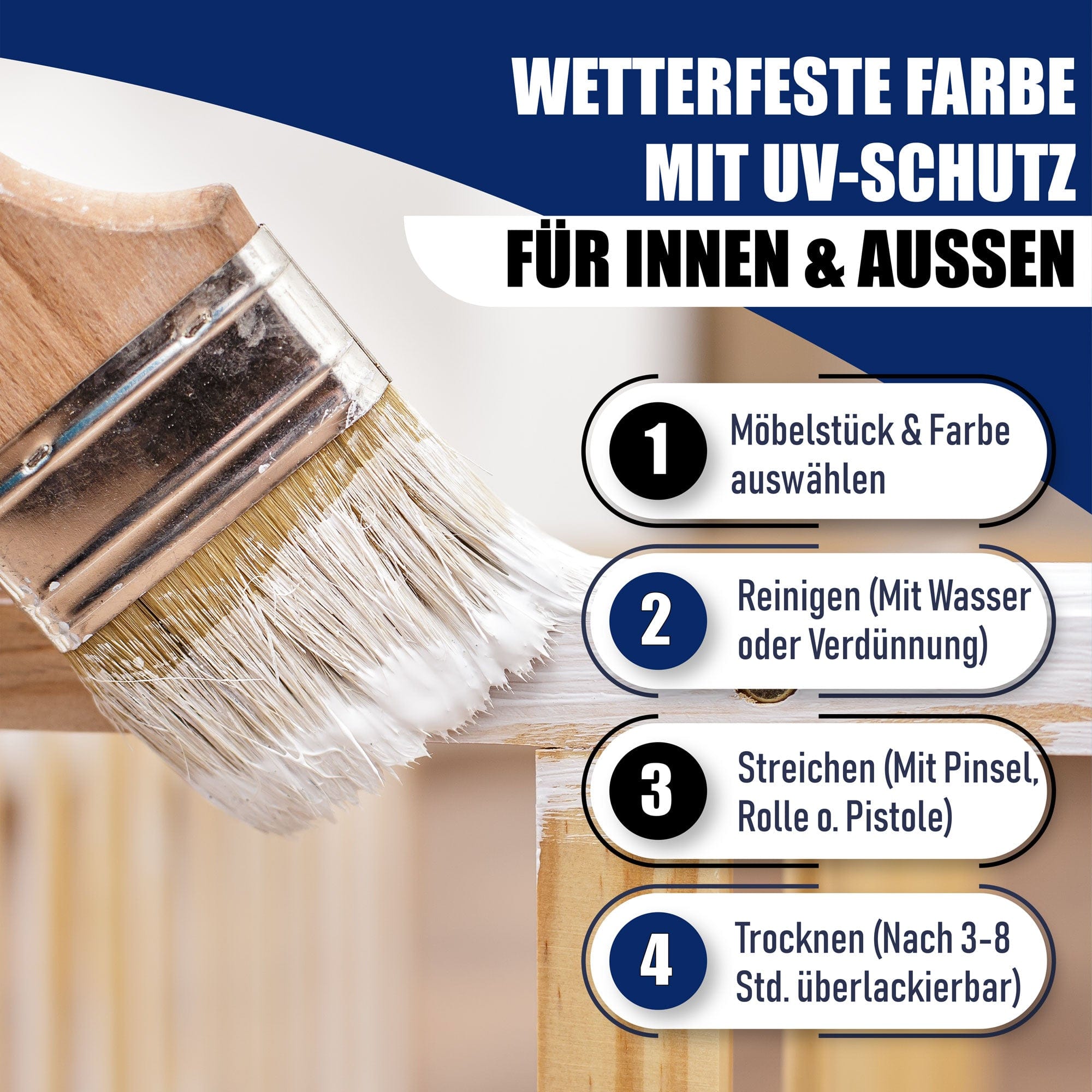Hamburger Lack-Profi Möbelfarbe ohne Schleifen RAL 7003 Moosgrau - Möbellack Hamburger Lack-Profi