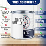 Hamburger Lack-Profi Buntlack in Schwarzblau RAL 5004 mit Lackierset (X300) & Verdünnung (1 L) - 30% Sparangebot