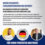 Hamburger Lack-Profi Buntlack in Weißaluminium RAL 9006 mit Lackierset (X300) & Verdünnung (1 L) - 30% Sparangebot