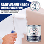 Hamburger Lack-Profi 2K Badewannenlack Stahlblau RAL 5011 - Glänzend / Seidenmatt / Matt