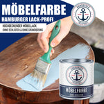 Möbelfarbe ohne Schleifen RAL 5021 Wasserblau - Möbellack Hamburger Lack-Profi