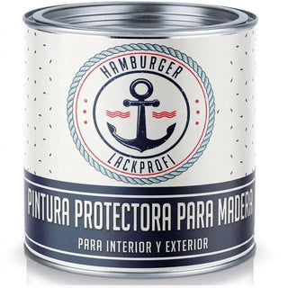 Barniz de Poliuretano para Madera RAL 7021 Gris negruzco - Pintura Protectora para Exterior - Hamburger Lack-Profi