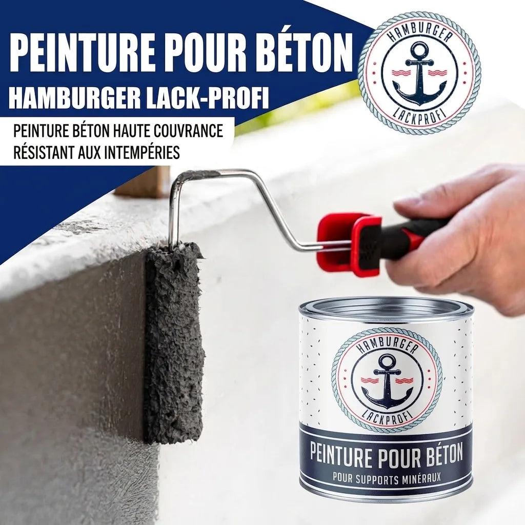 Hamburger Lack-Profi Betonfarbe Olivgrün RAL 6003 - hochdeckende Fassadenfarbe