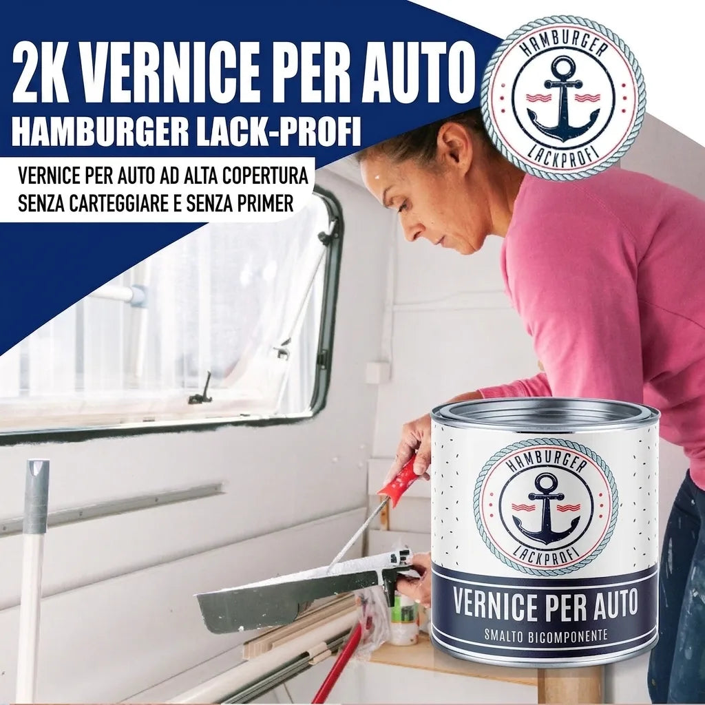 Lakier samochodowy 2K Fiolet sygnałowy RAL 4008 z zestawem malarskim (X500) - Hamburger Lack-Profi
