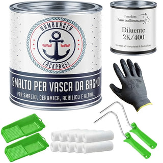 Smalto per vasca da bagno 2K con kit di verniciatura (X300) - Hamburger Lack-Profi