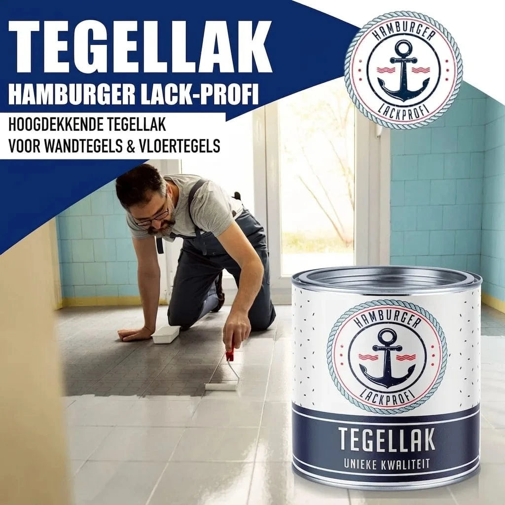Hamburger Lack-Profi Lacke & Beschichtungen Hamburger Lack-Profi Fliesenlack in Papyrusweiß RAL 9018 mit Lackierset (X300) & Verdünnung (1 L) - Fliesenfarbe 30% Sparangebot