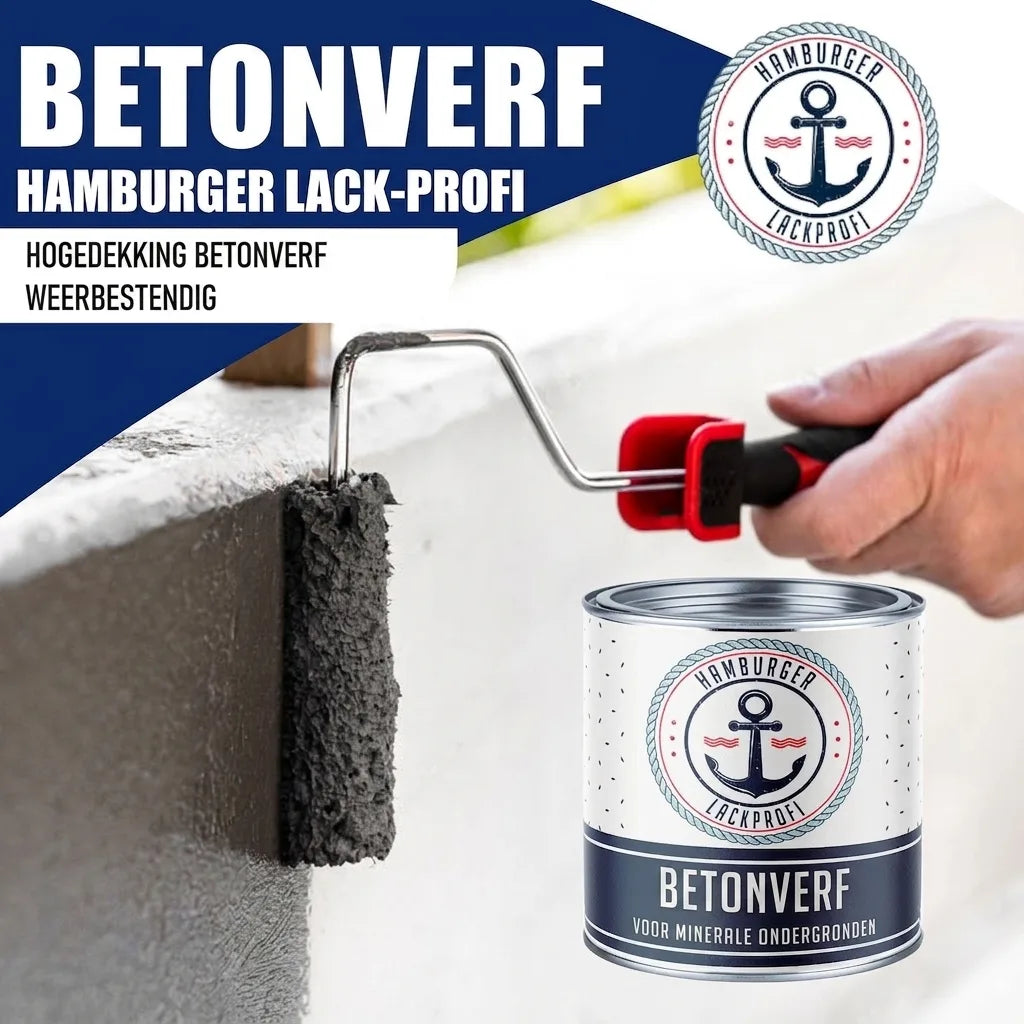 Hamburger Lack-Profi Betonfarbe Olivgrün RAL 6003 - hochdeckende Fassadenfarbe