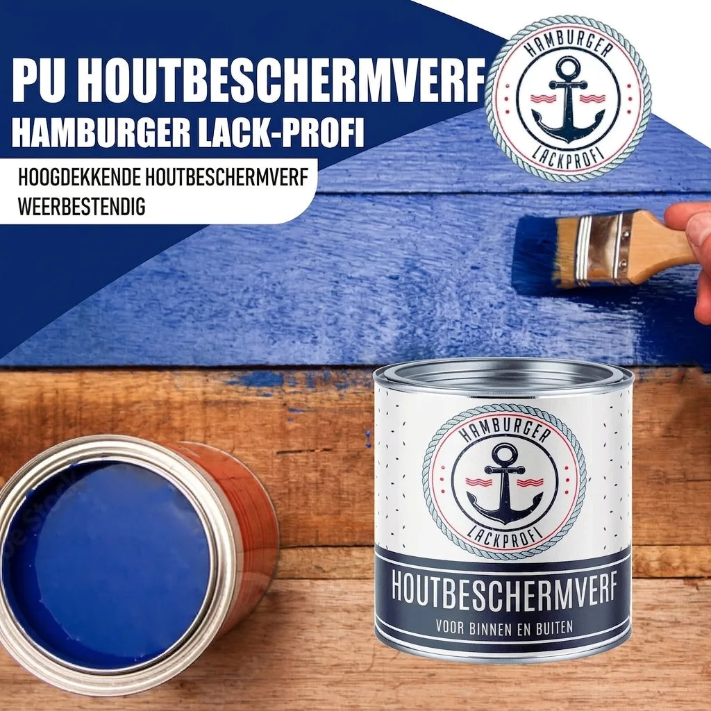 PU Holzschutzfarbe RAL 5014 Taubenblau - Wetterschutzfarbe - Hamburger Lack-Profi