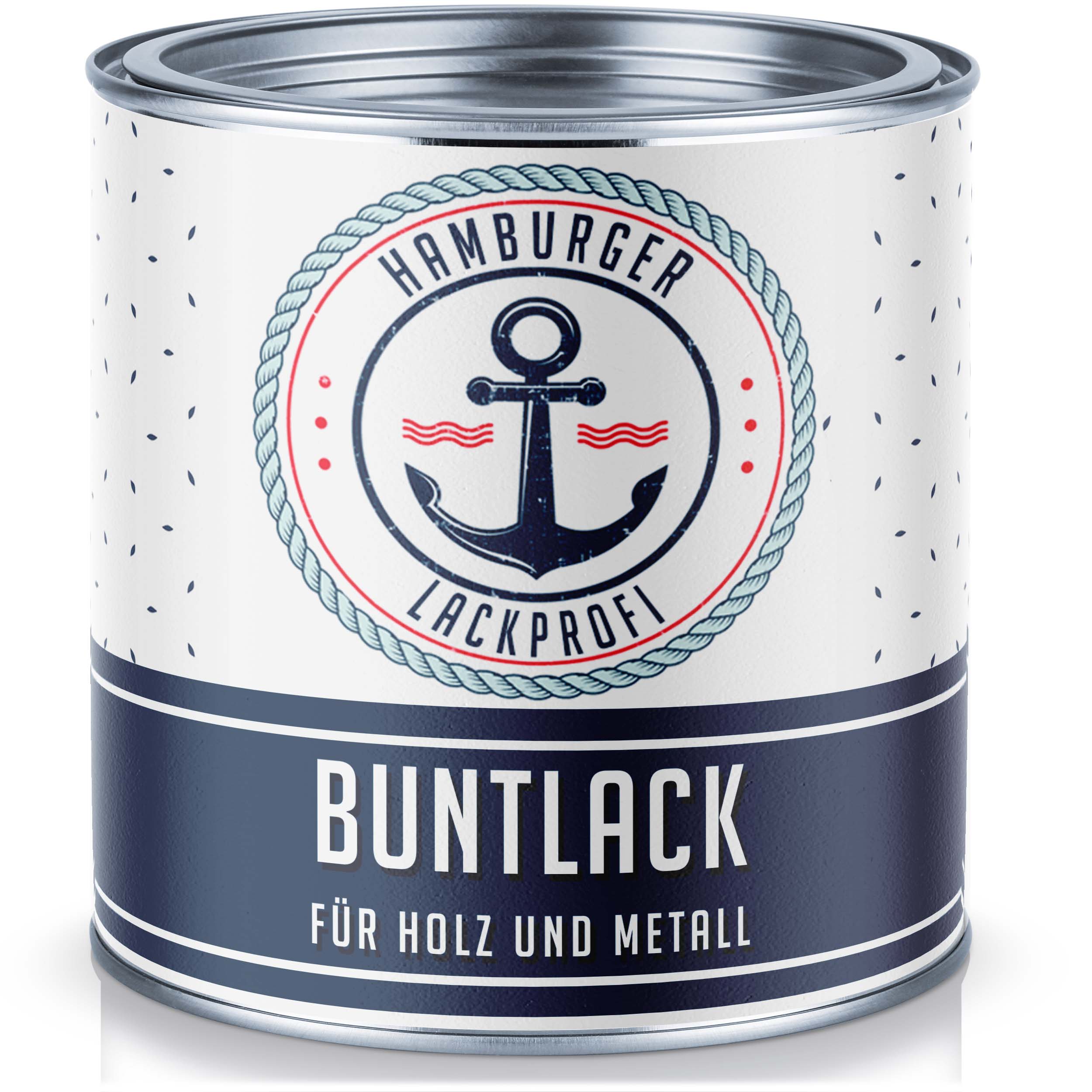 Hamburger Lack-Profi Buntlack Verkehrsschwarz RAL 9017 - Robuster Kunstharzlack