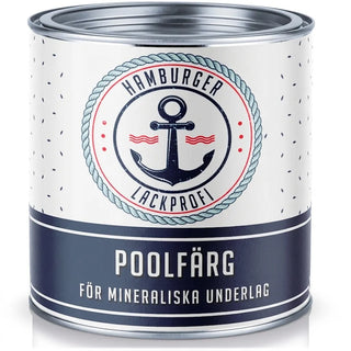 Poolfärg Trafikvit RAL 9016 - högtäckande poolfärg Hamburger Lack-Profi