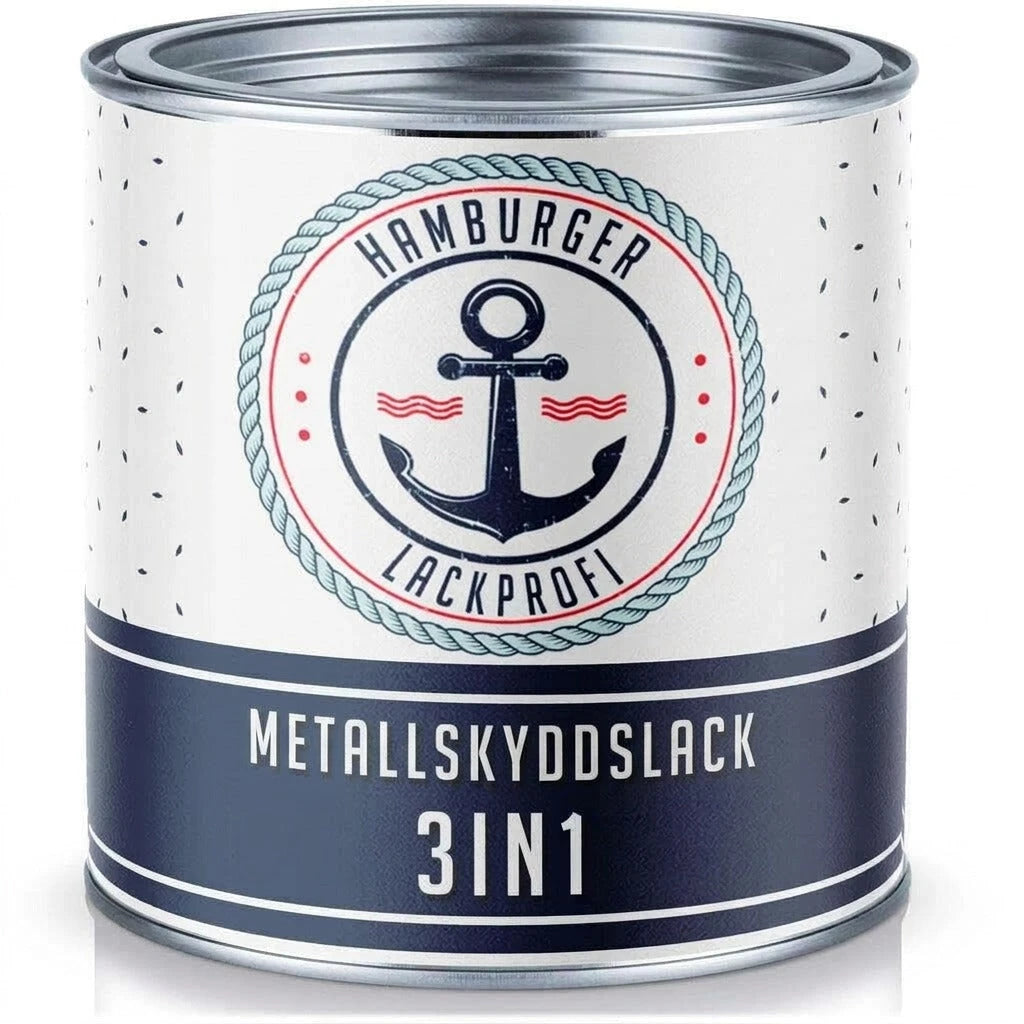3 en 1 Rouge de sécurité RAL 3001 - Antirouille - Peinture métal extérieur - Hamburger Lack-Profi