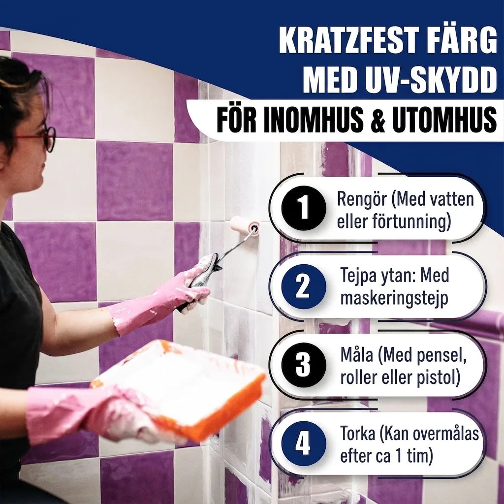 Hamburger Lack-Profi Fliesenlack Lachsrot RAL 3022 - hochdeckende Fliesenfarbe Rot - Hamburger Lack-Profi