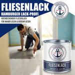 Hamburger Lack-Profi Hamburger Lack-Profi Fliesenlack Cabriblau RAL 5019 - hochdeckende Fliesenfarbe Blau