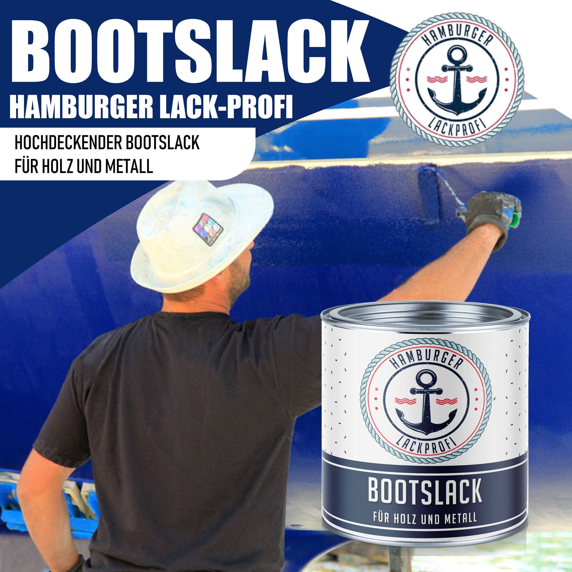 Hamburger Lack-Profi Lacke & Beschichtungen Hamburger Lack-Profi Bootslack Azurblau RAL 5009