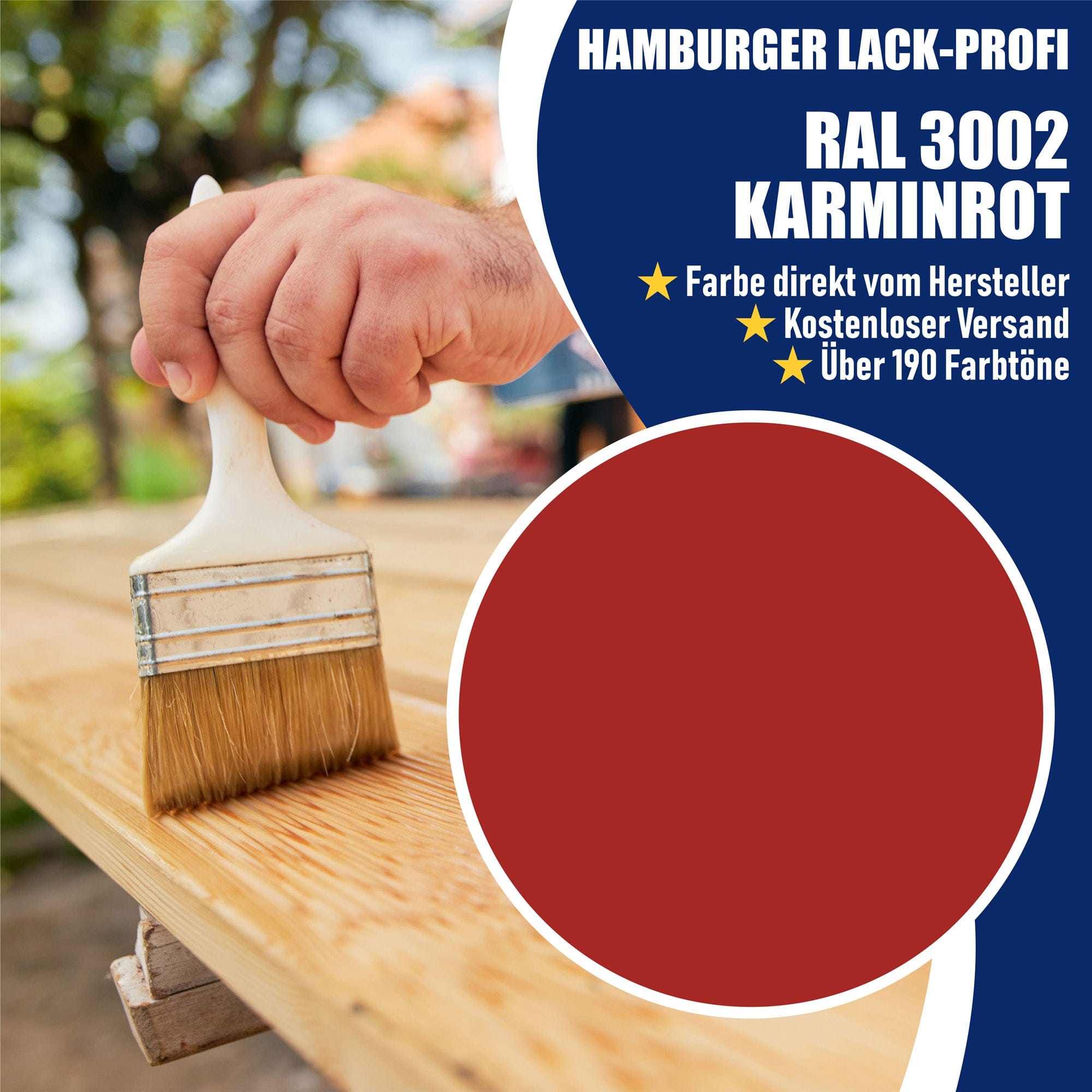 Hamburger Lack-Profi Lacke & Beschichtungen Hamburger Lack-Profi Bootslack Karminrot RAL 3002