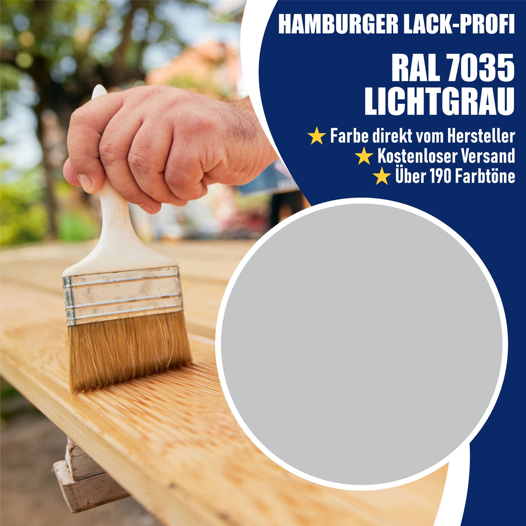 Hamburger Lack-Profi Lacke & Beschichtungen Hamburger Lack-Profi Bootslack Lichtgrau RAL 7035