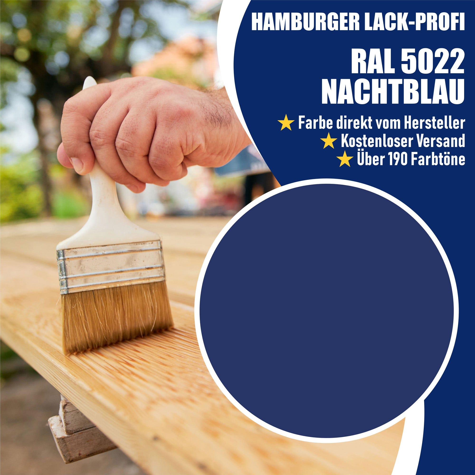Hamburger Lack-Profi Lacke & Beschichtungen Hamburger Lack-Profi Bootslack Nachtblau RAL 5022