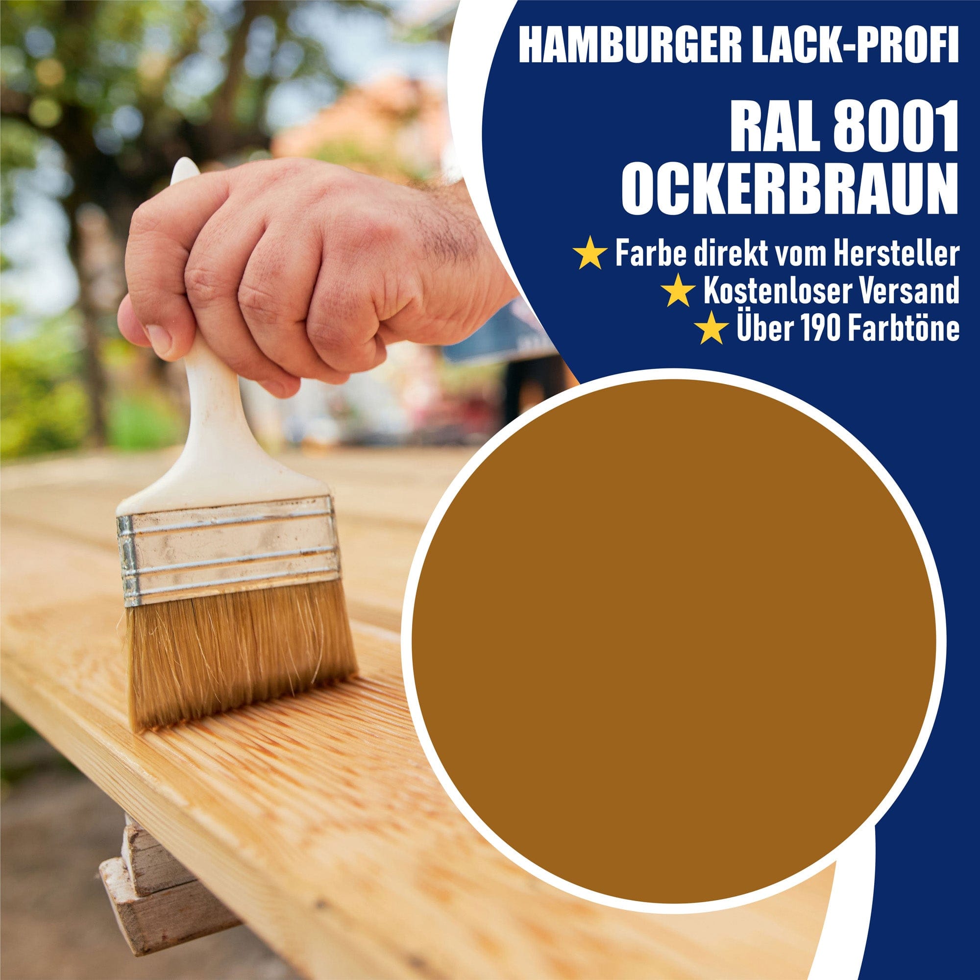 Hamburger Lack-Profi Lacke & Beschichtungen Hamburger Lack-Profi Bootslack Ockerbraun RAL 8001