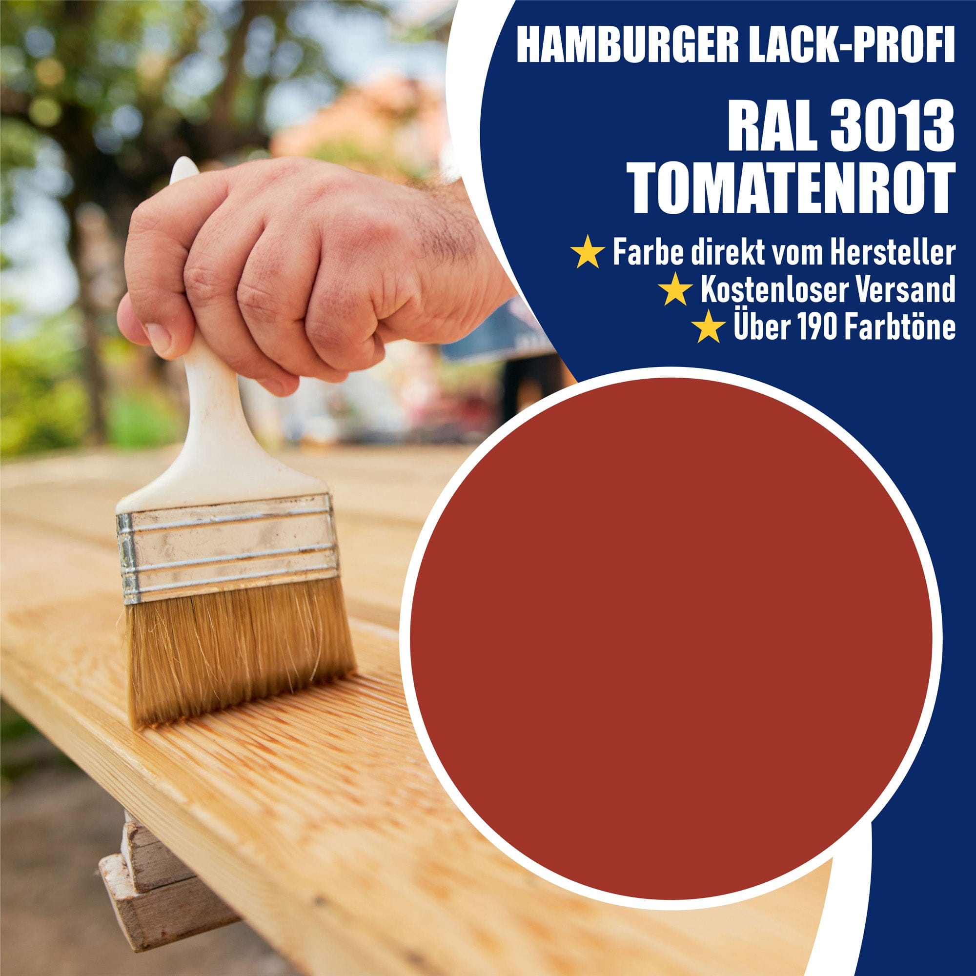 Hamburger Lack-Profi Lacke & Beschichtungen Hamburger Lack-Profi Bootslack Orientrot RAL 3031