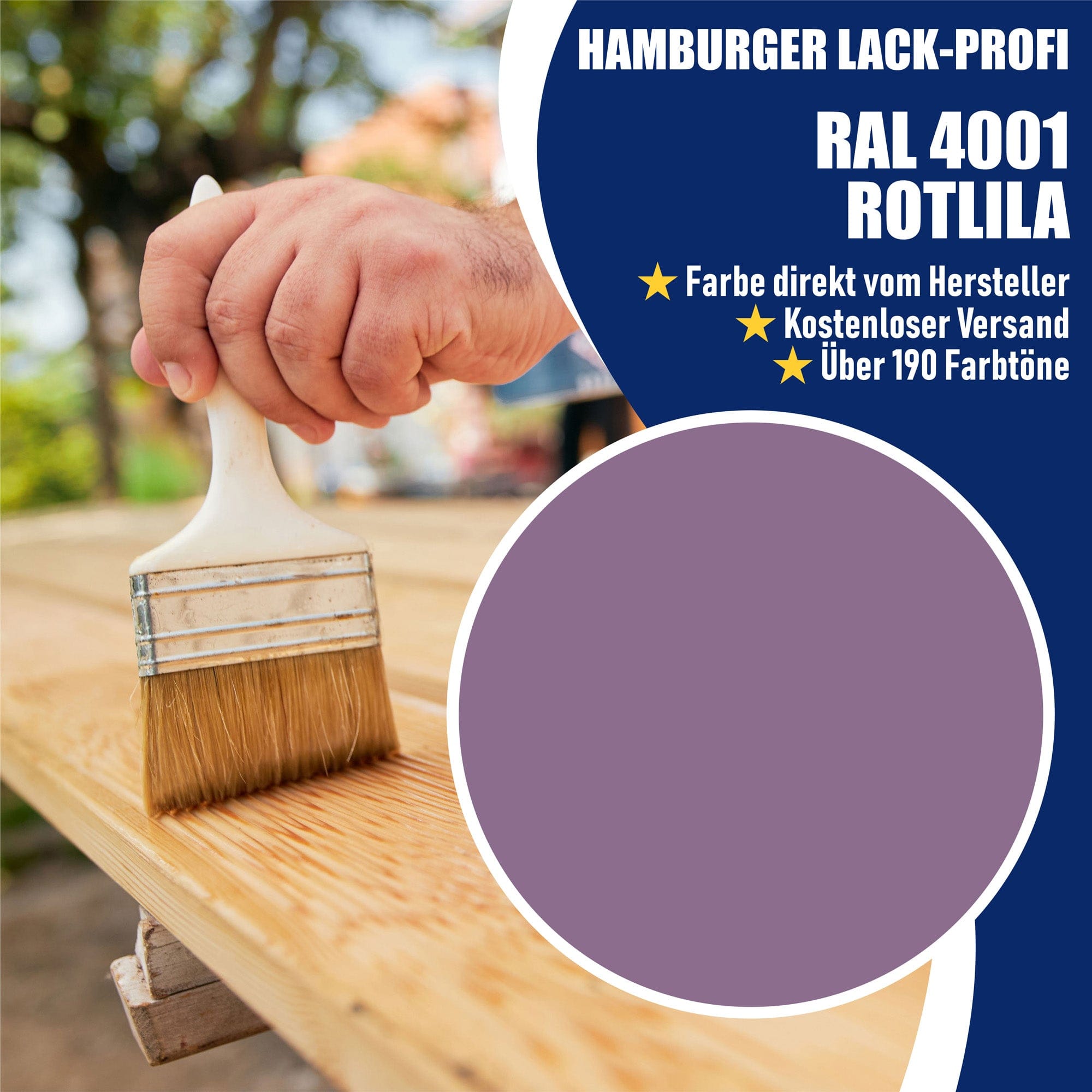Hamburger Lack-Profi Lacke & Beschichtungen Hamburger Lack-Profi Bootslack Rotlila RAL 4001