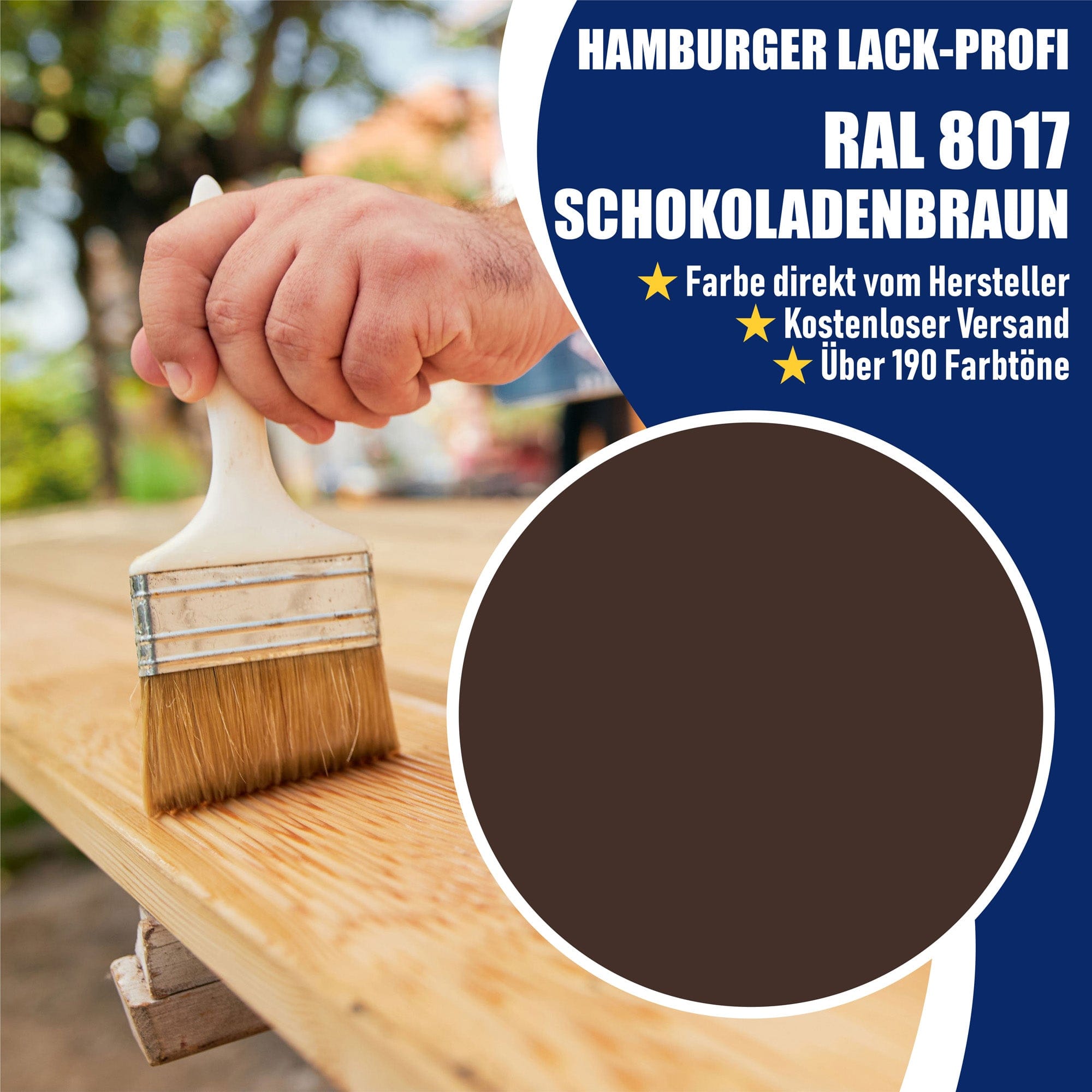 Hamburger Lack-Profi Lacke & Beschichtungen Hamburger Lack-Profi Bootslack Schokoladenbraun RAL 8017