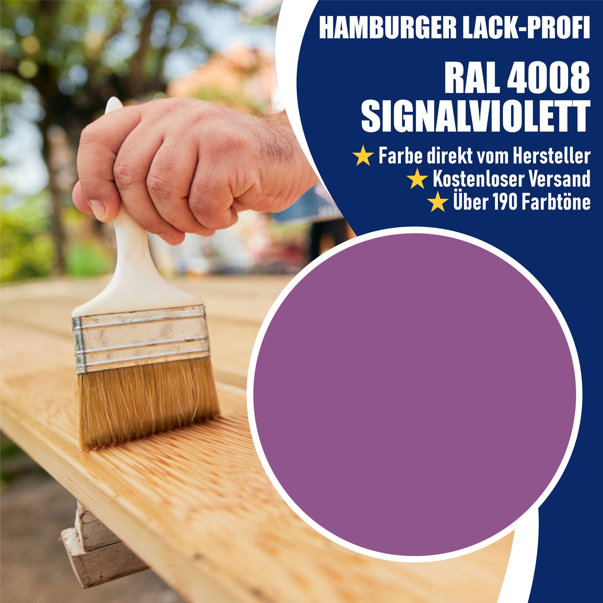 Hamburger Lack-Profi Lacke & Beschichtungen Hamburger Lack-Profi Bootslack Signalviolett RAL 4008