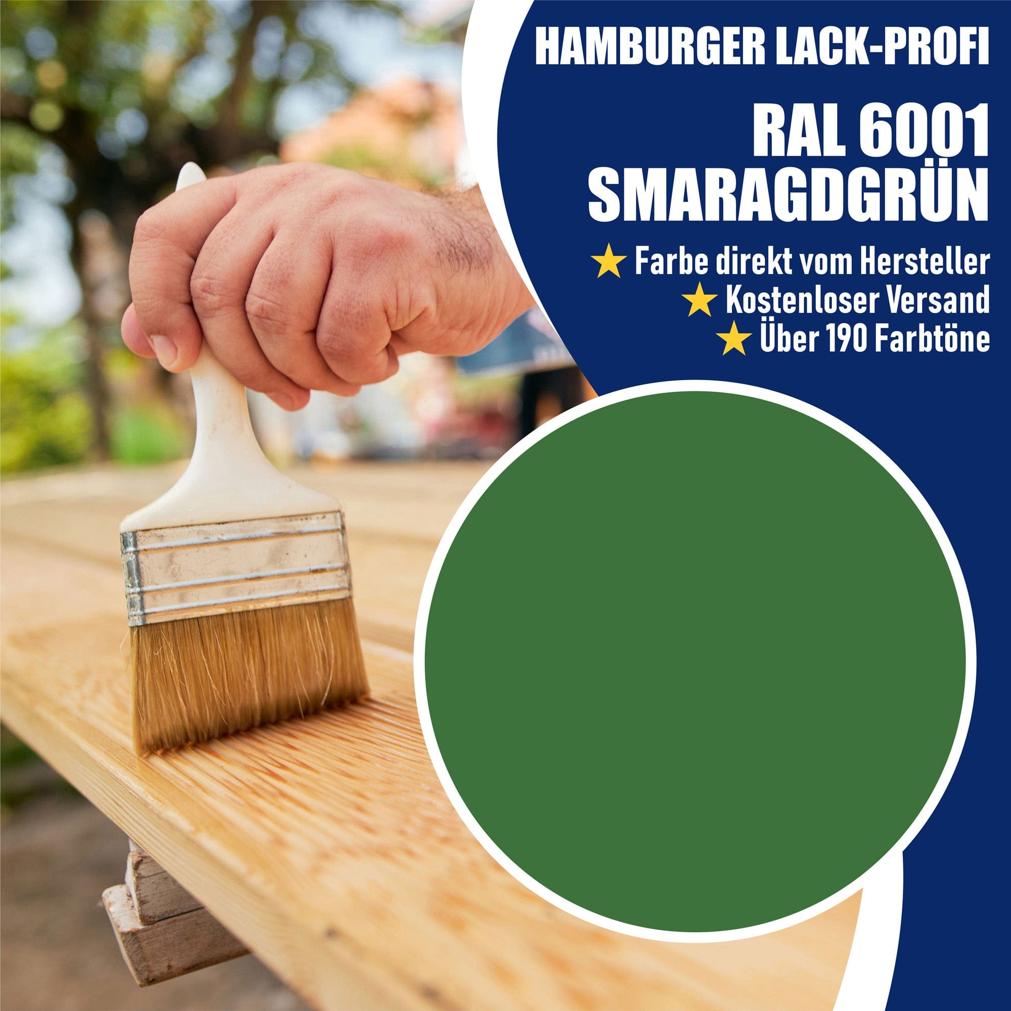 Hamburger Lack-Profi Lacke & Beschichtungen Hamburger Lack-Profi Bootslack Smaragdgrün RAL 6001